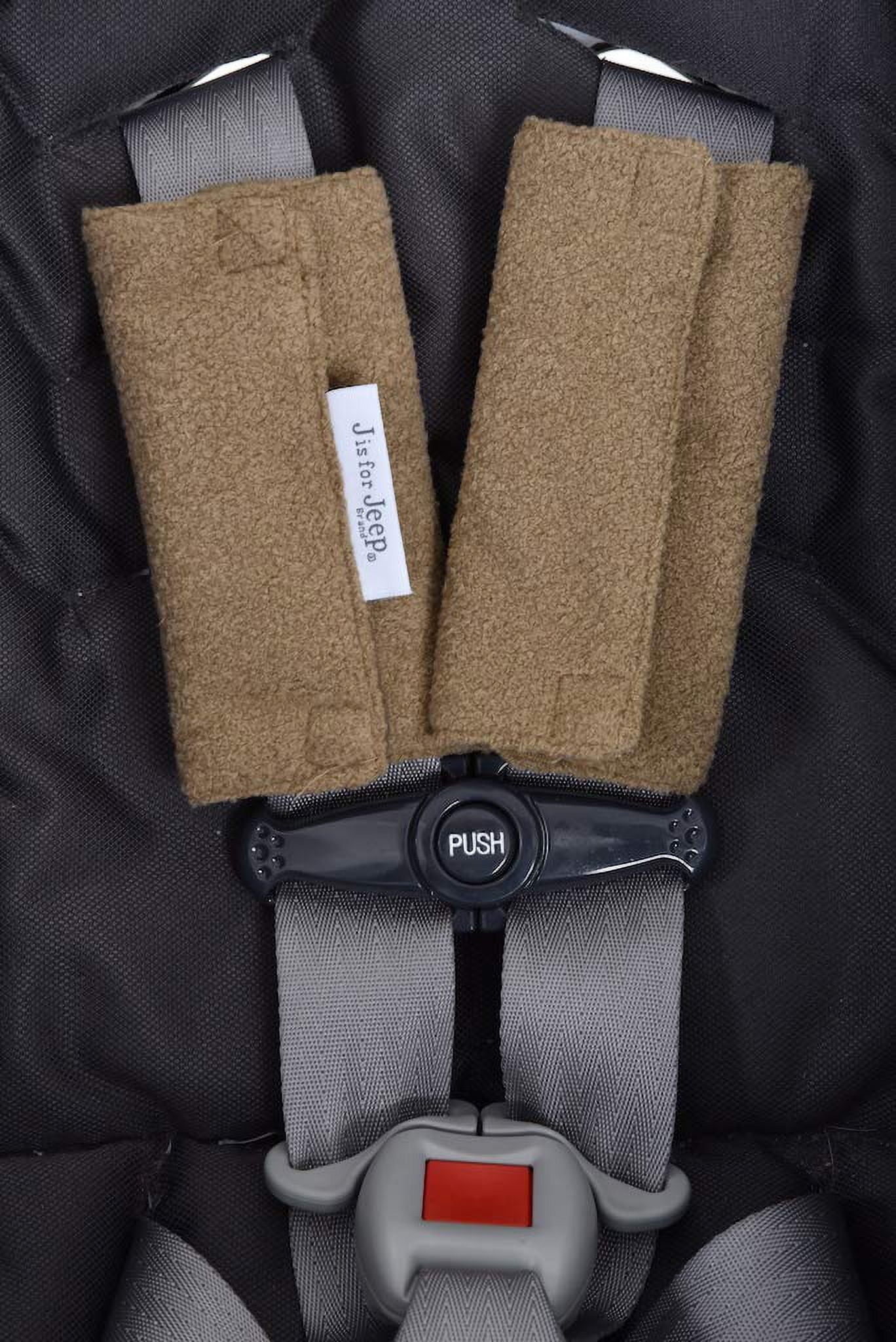 Alternative view of Jeep Cuddly Plush Strap Covers for Baby Comfort - Brown
