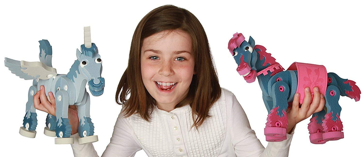 Alternative view of Bloco Toys Bloco-horses & Unicorns Creative Foam Building Set