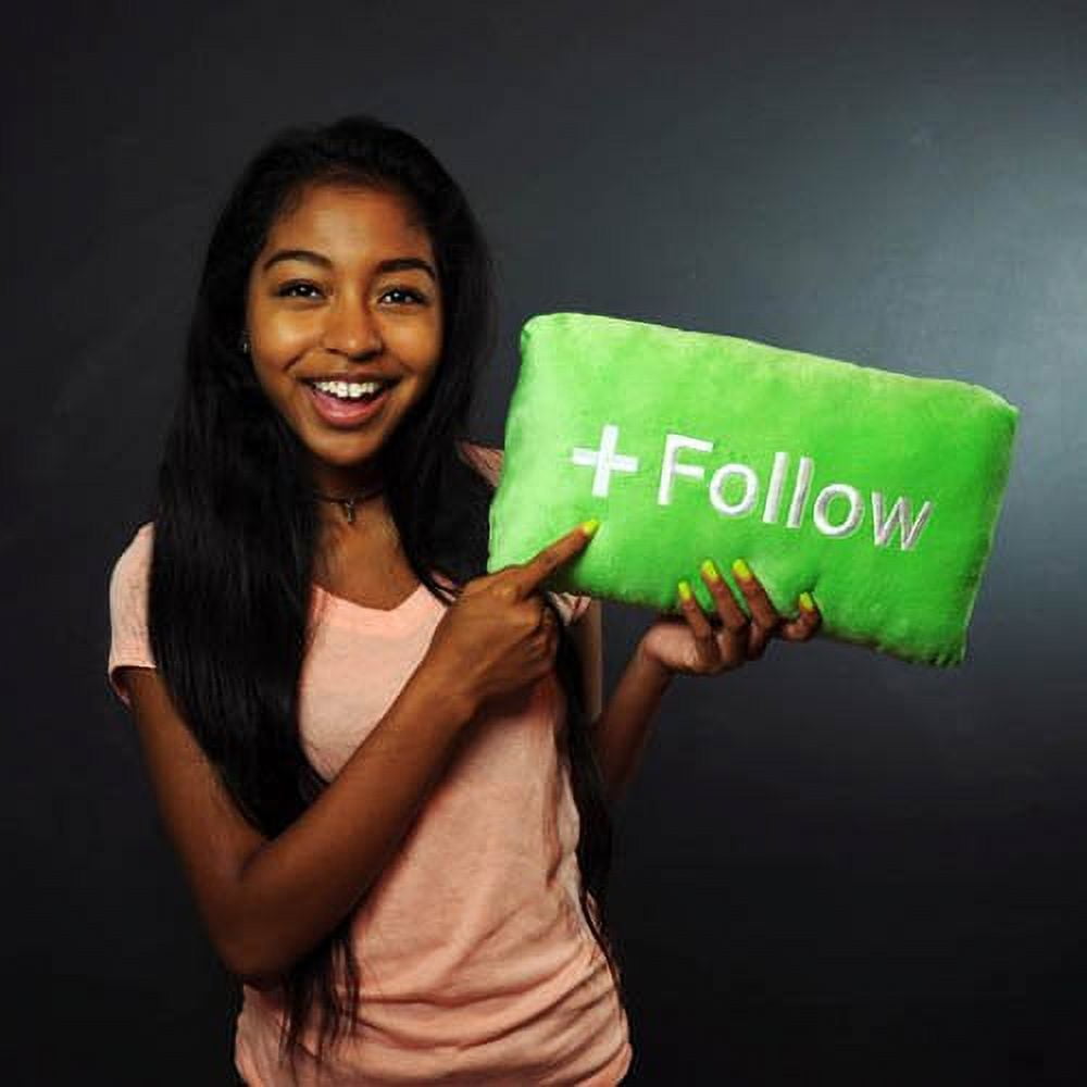 Throwboy Button Pillows - Snuggle Up with 'Follow'