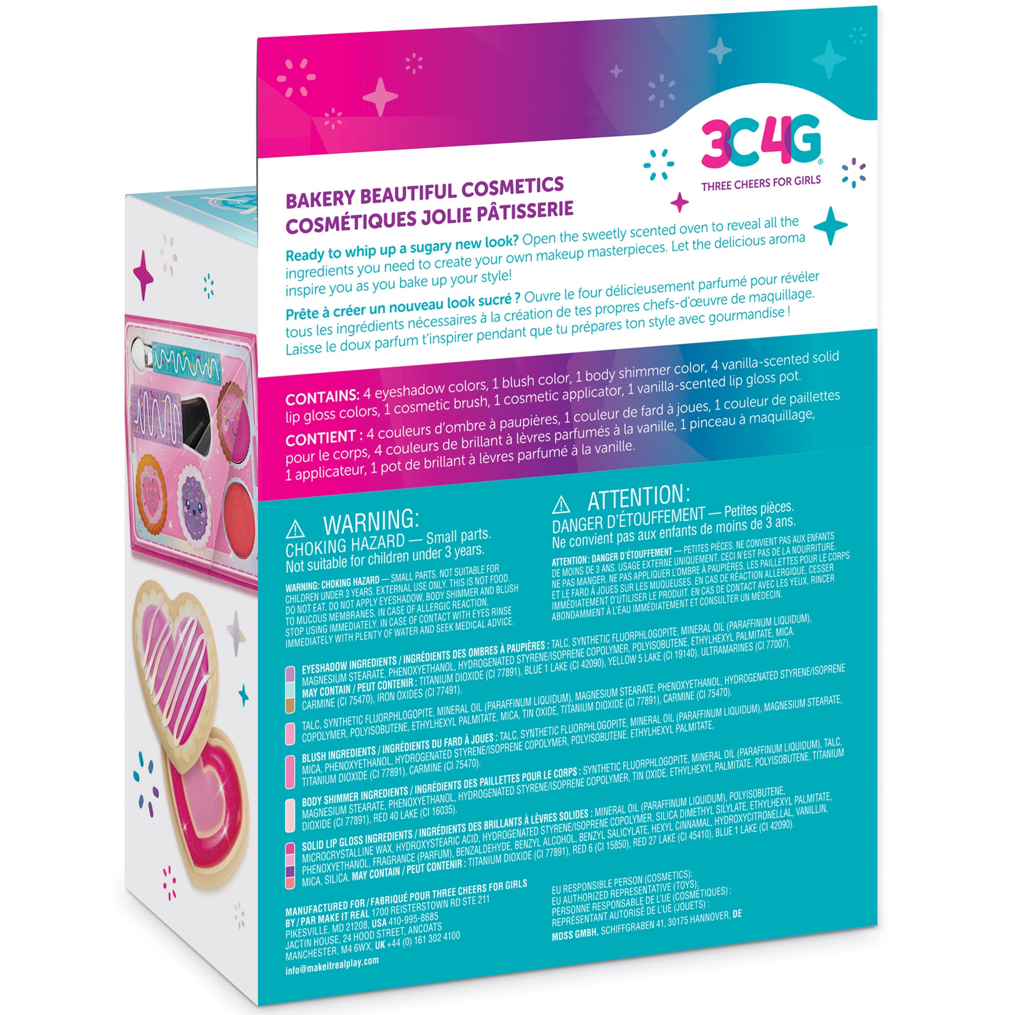 3C4G Bakery Beautiful Vanilla-Scented Cosmetic Set - For Kids 8+ - Image 4