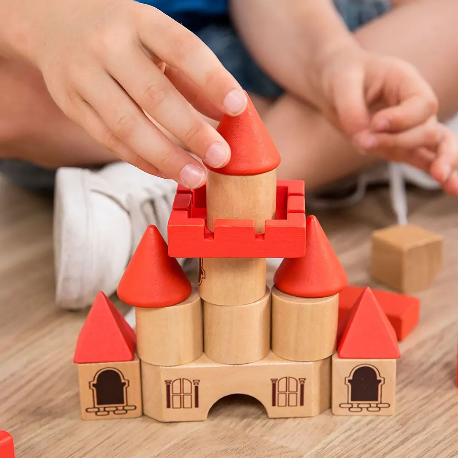 Alternative view of Miniland Eco-Friendly Wooden Stacking Castle Playset