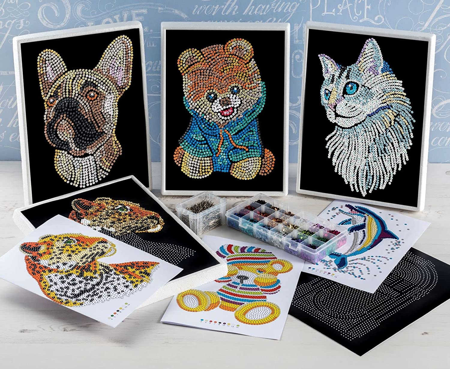 Alternative view of Sequin Art Red Collection Lily the Pug Sparkling Craft Kit - Multi-Color