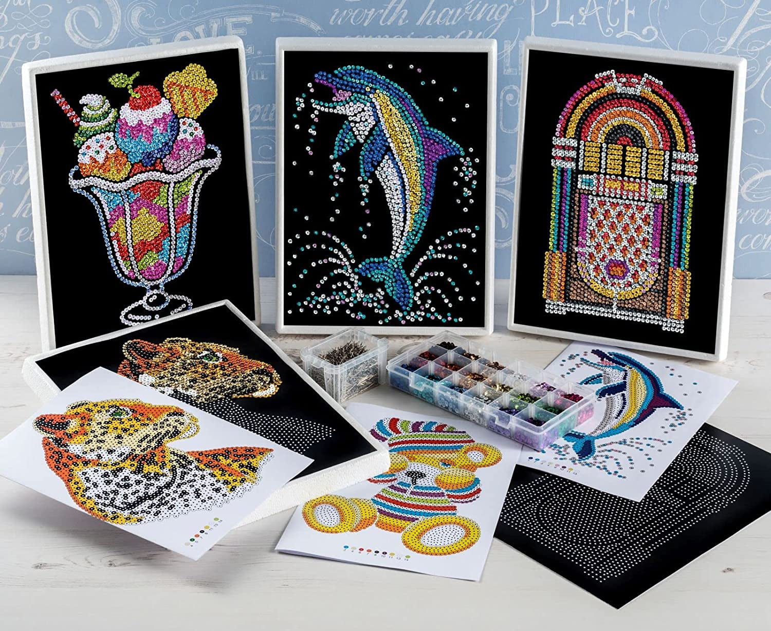 Sequin Art Red Collection Lily the Pug Sparkling Craft Kit - Multi-Color