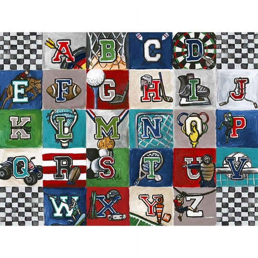 Oopsy Daisy's Happy Animal Herd Technicolor Canvas Wall Art - Grey/Blue 24x18 inch