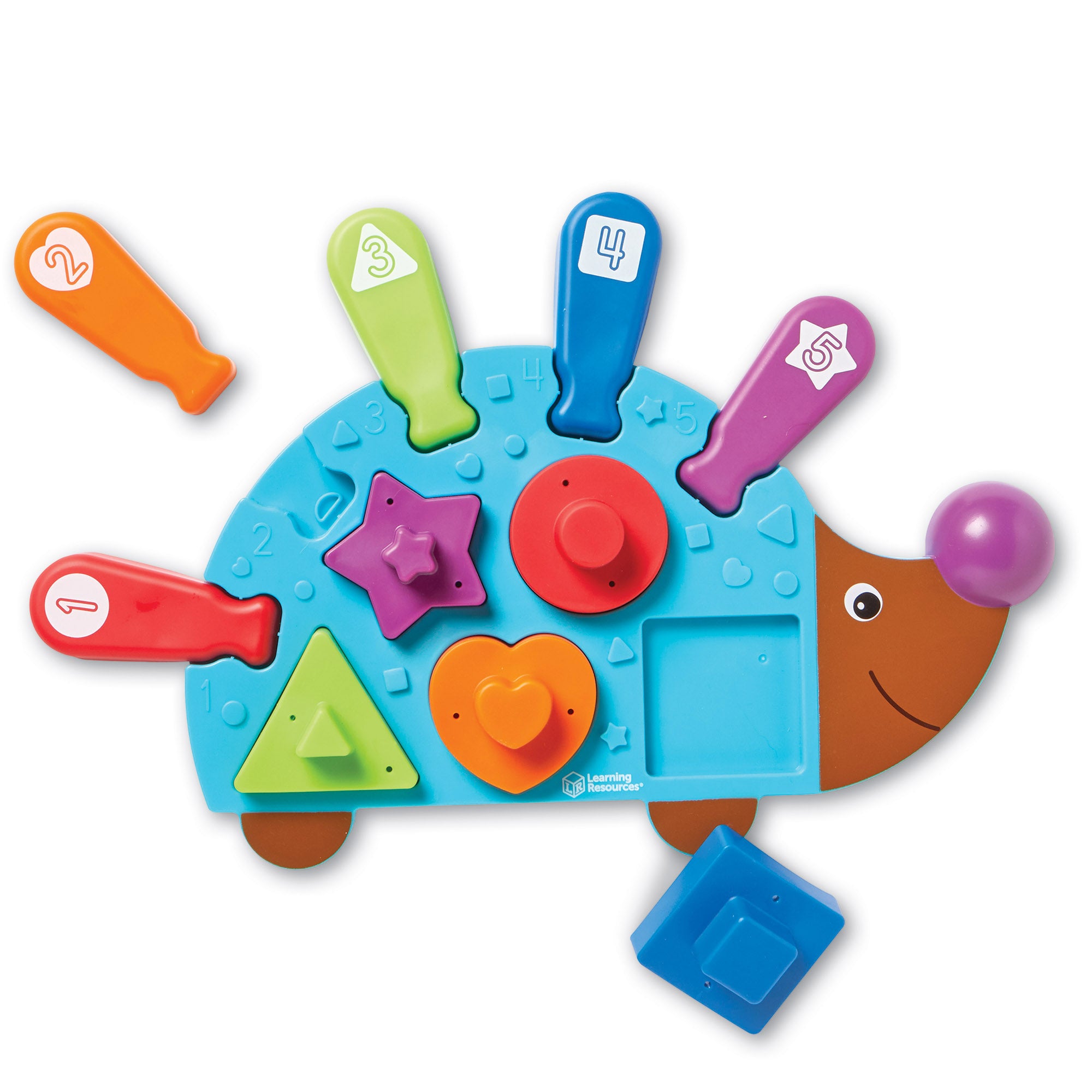 Learning Resources Spike the Fine Motor Hedgehog - Shape Sorter and Puzzle - Image 3