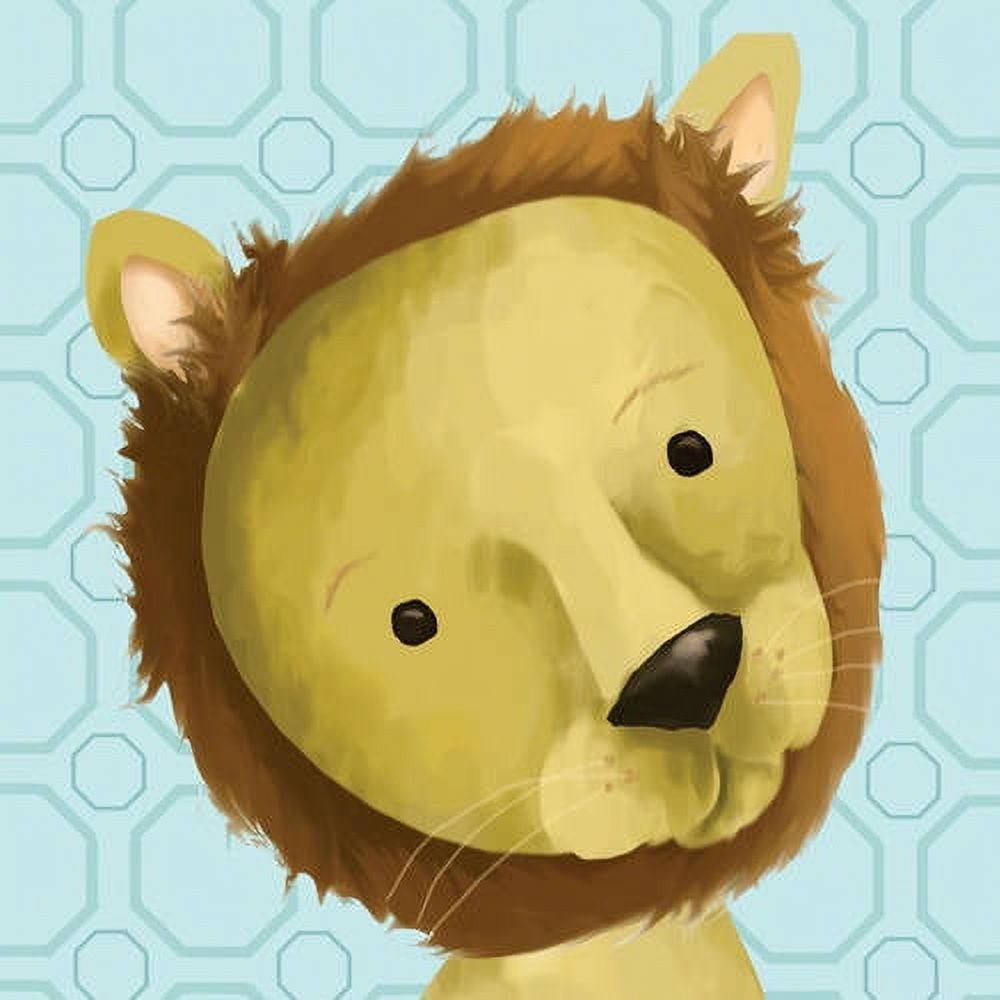 Oopsy Daisys Rauri The Lion 10-Inch Canvas Wall Art - Yellow and Grey
