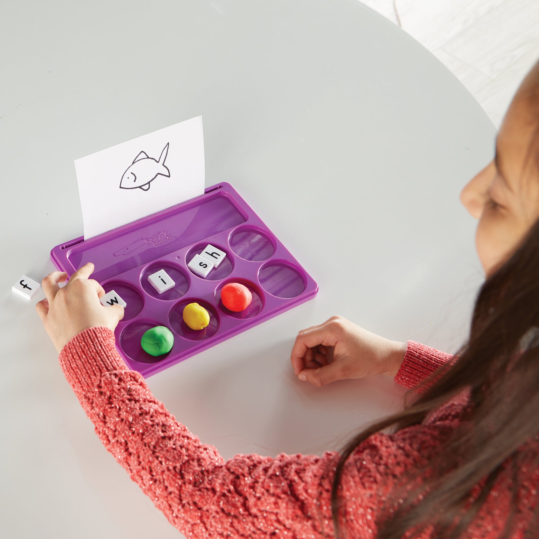 Hand2Mind Sound Segmenting Trays with Magnetic Wand - Rainbow Colored, Set of 6 - Image 4