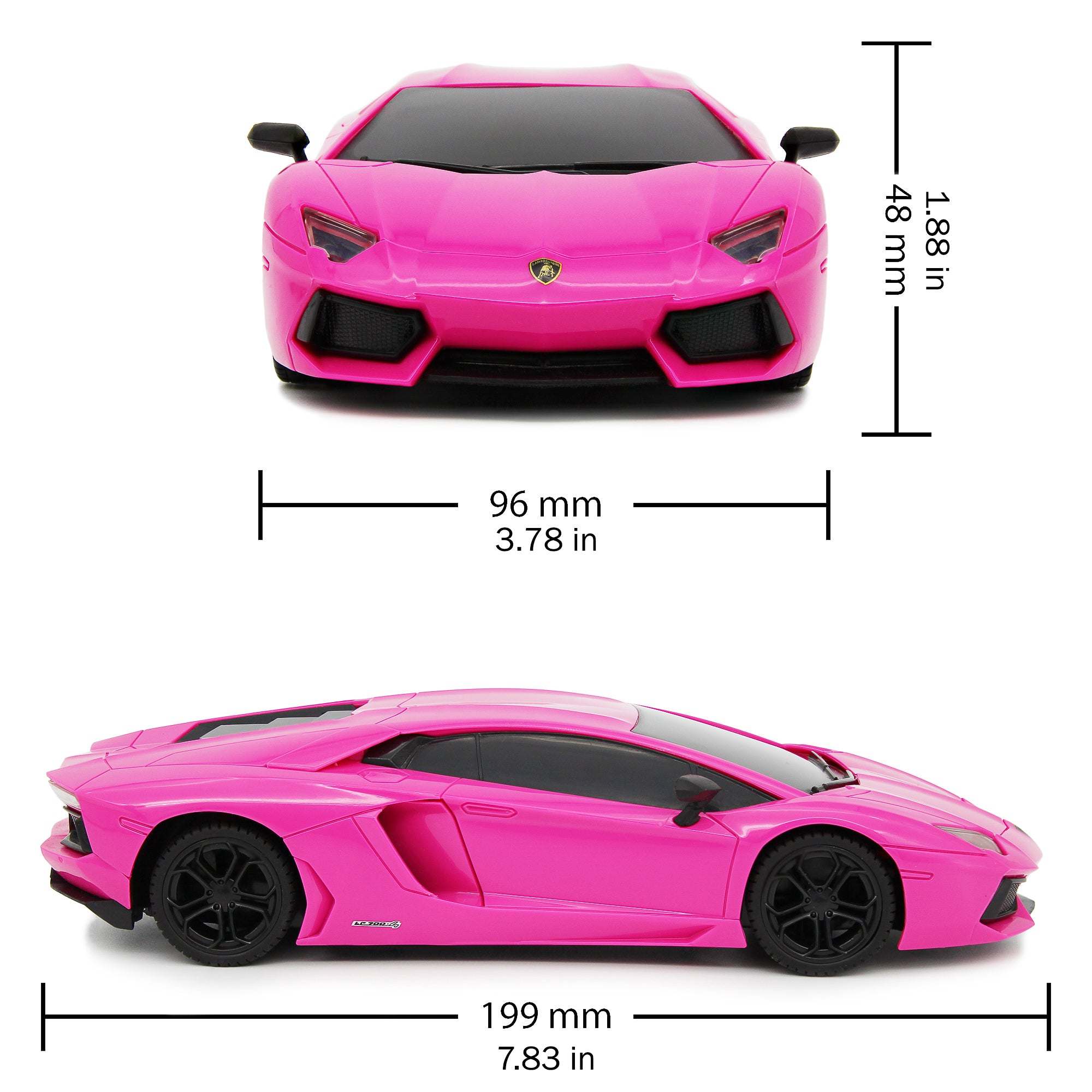 Alternative view of CMJ RC Cars Radio Control Lamborghini LP700-4 - Pink - 1:24 Scale with 2.4GHz and LED Headlights