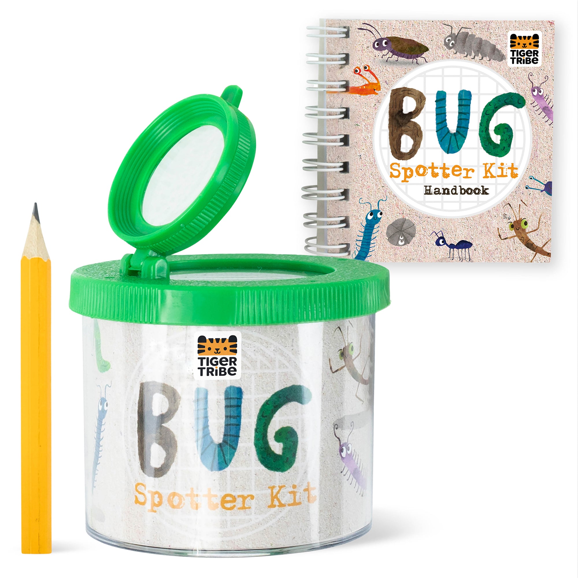 Tiger Tribe Bug Spotter STEM Kit, Insect Collector Box with Magnifying Lid, Ages 4+
