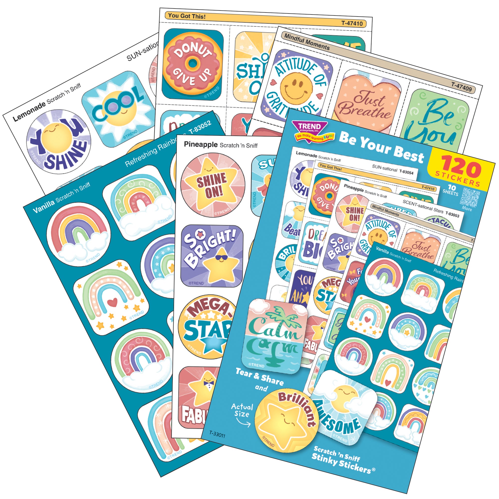 Alternative view of TREND Scratch 'N Sniff Be Your Best – Scented Stickers 120ct Motivation Pack