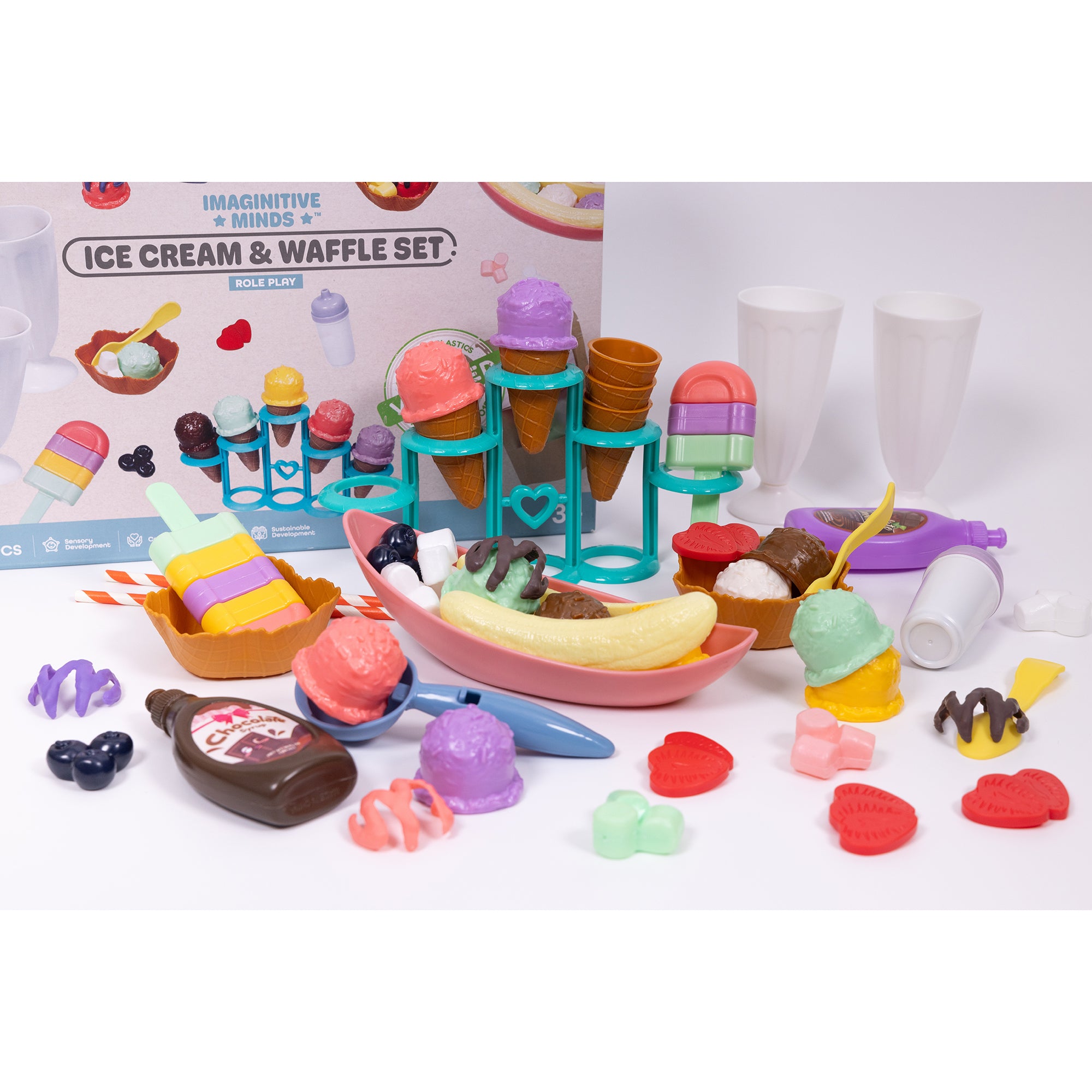 Imaginative Minds Ice Cream Waffle Playset - NurtureNature