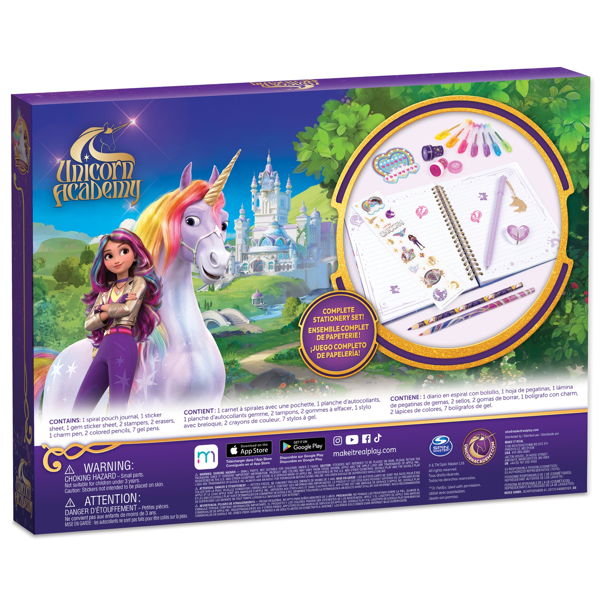 Unicorn Academy Enchanted Stationery Set - 17-Piece Art Kit