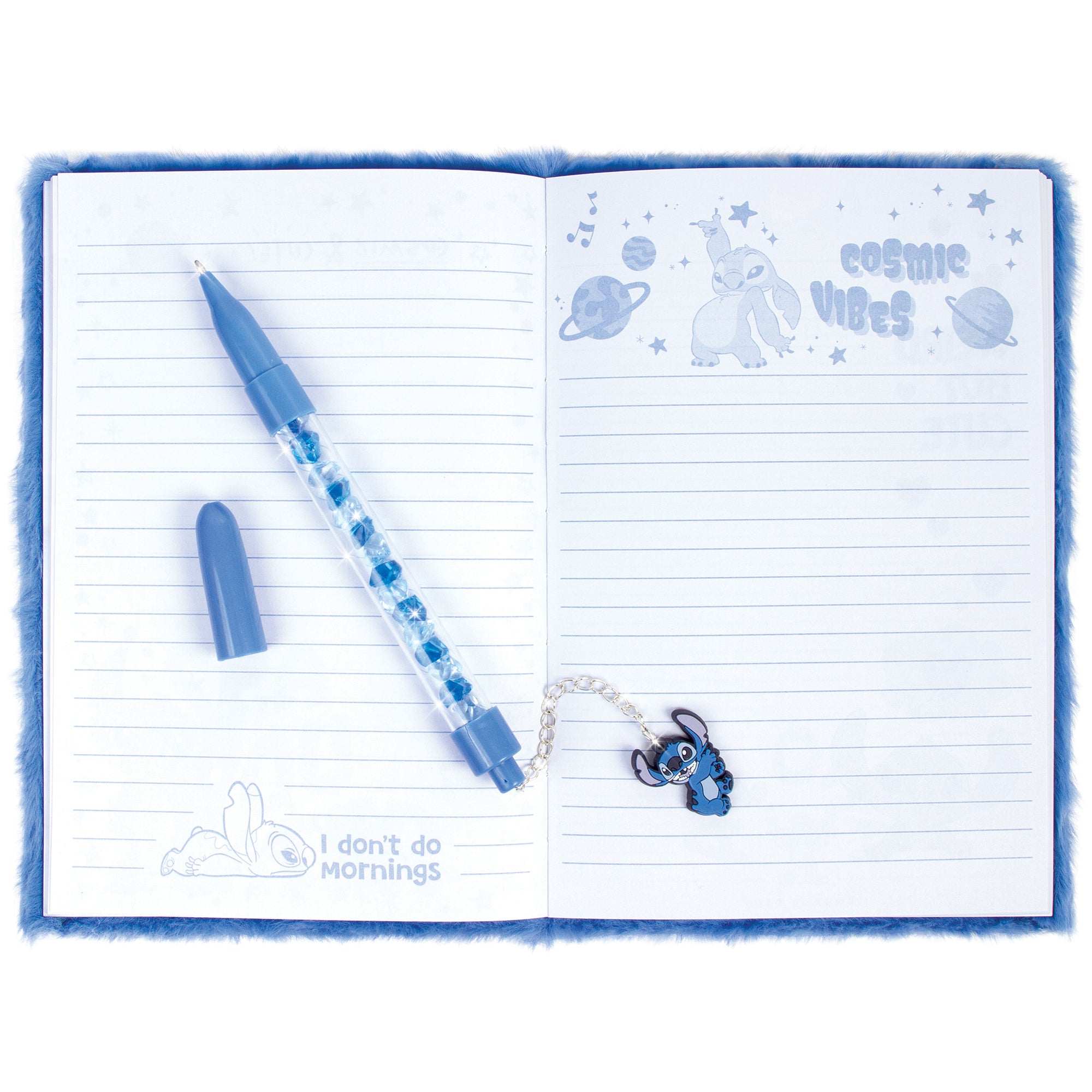 Alternative view of Journal & Pen: Fuzzy Cool Vibes Stitch
