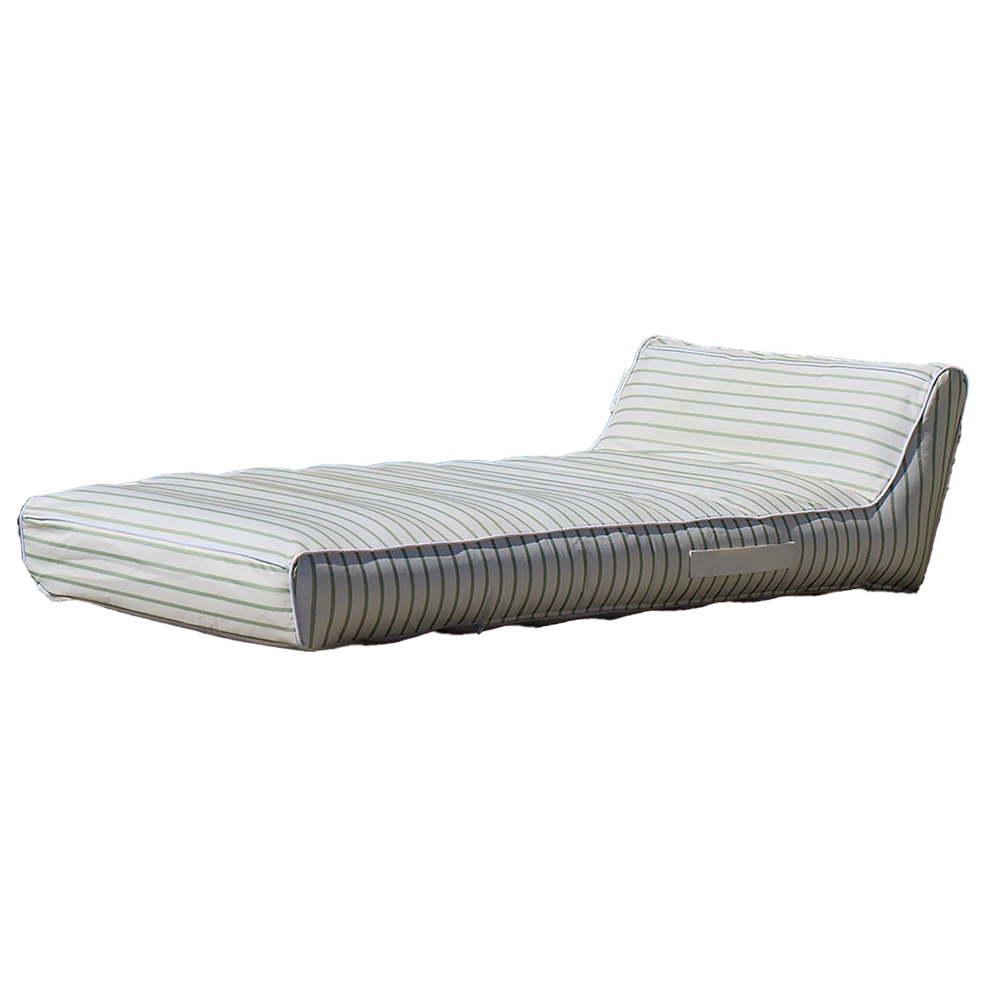 Sunnylife Luxe Lie-On Lounger - La Palma Sage Stripe Inflatable Pool Float