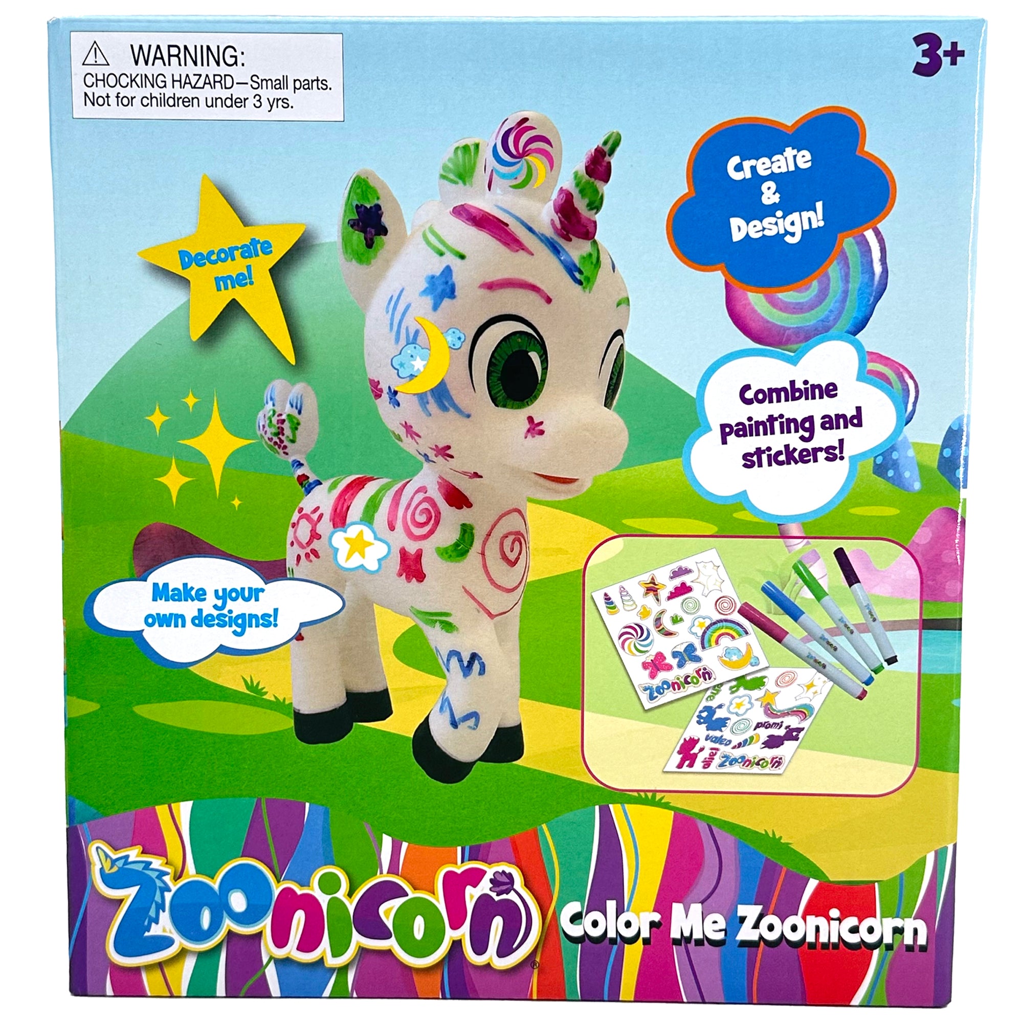 Alternative view of Zoonicorn Color Me Customizable 8" Figure - With Markers & Stickers, Kids 3+