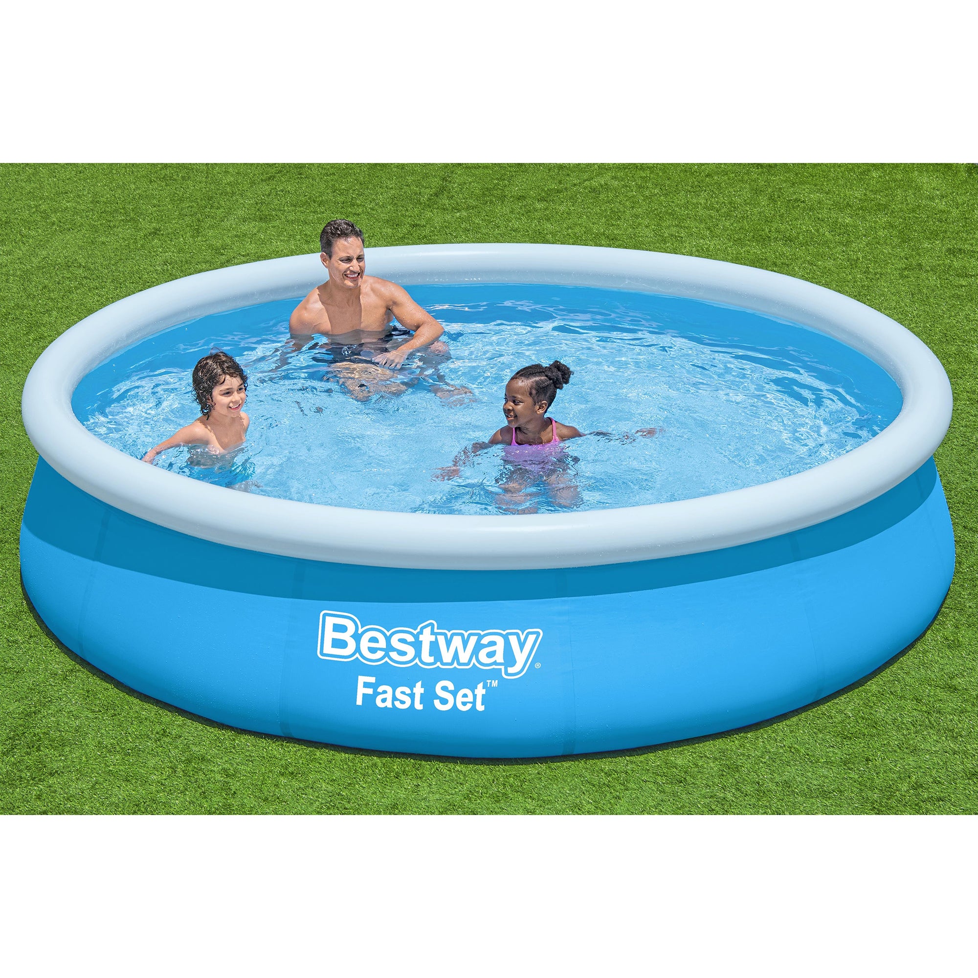 Alternative view of Bestway Fast Set Inflatable Pool - 12' x 30" Family Fun Blue Edition