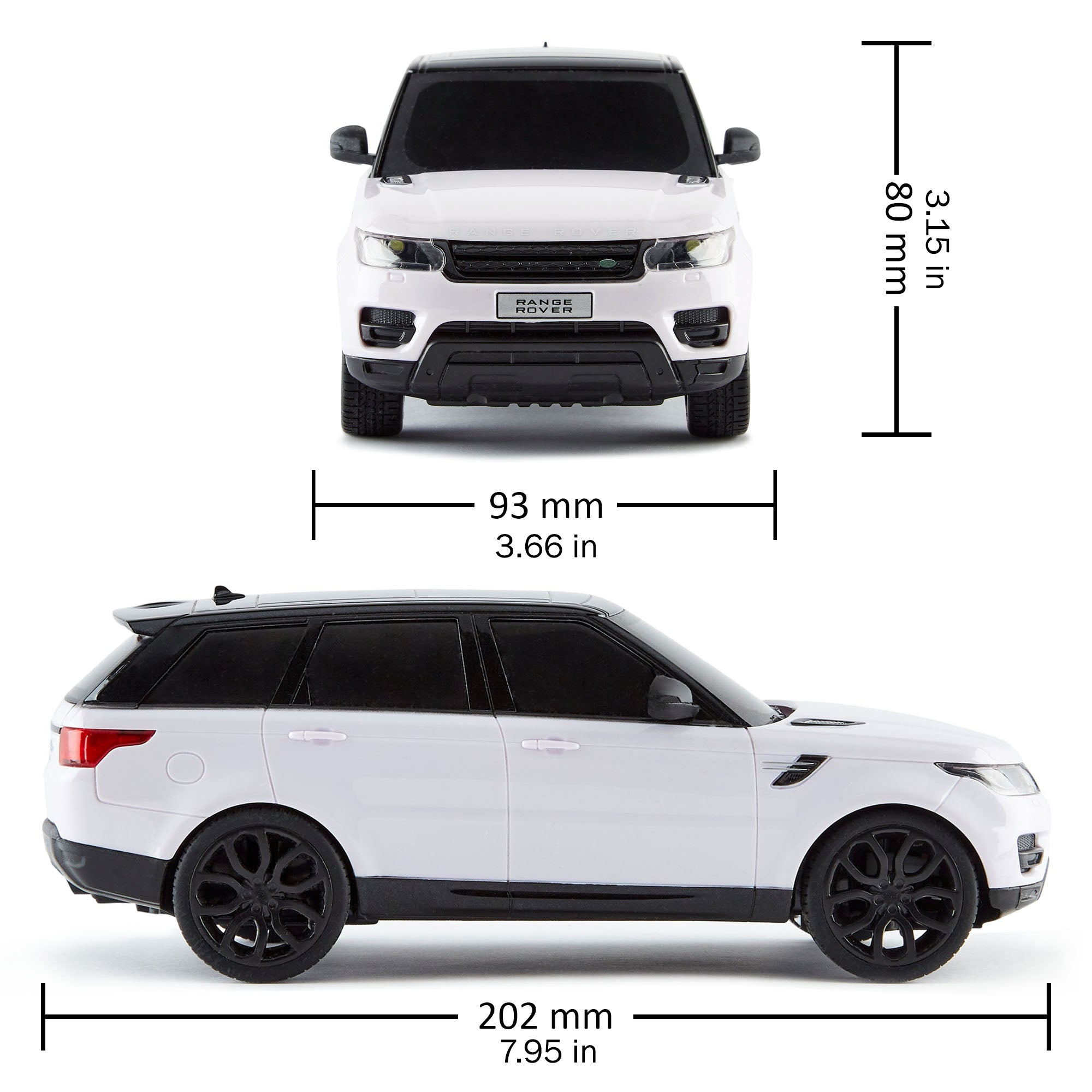 Alternative view of CMJ RC Cars Range Rover - White - 1:24 Scale, 2.4GHz Remote Control SUV with LED Headlights