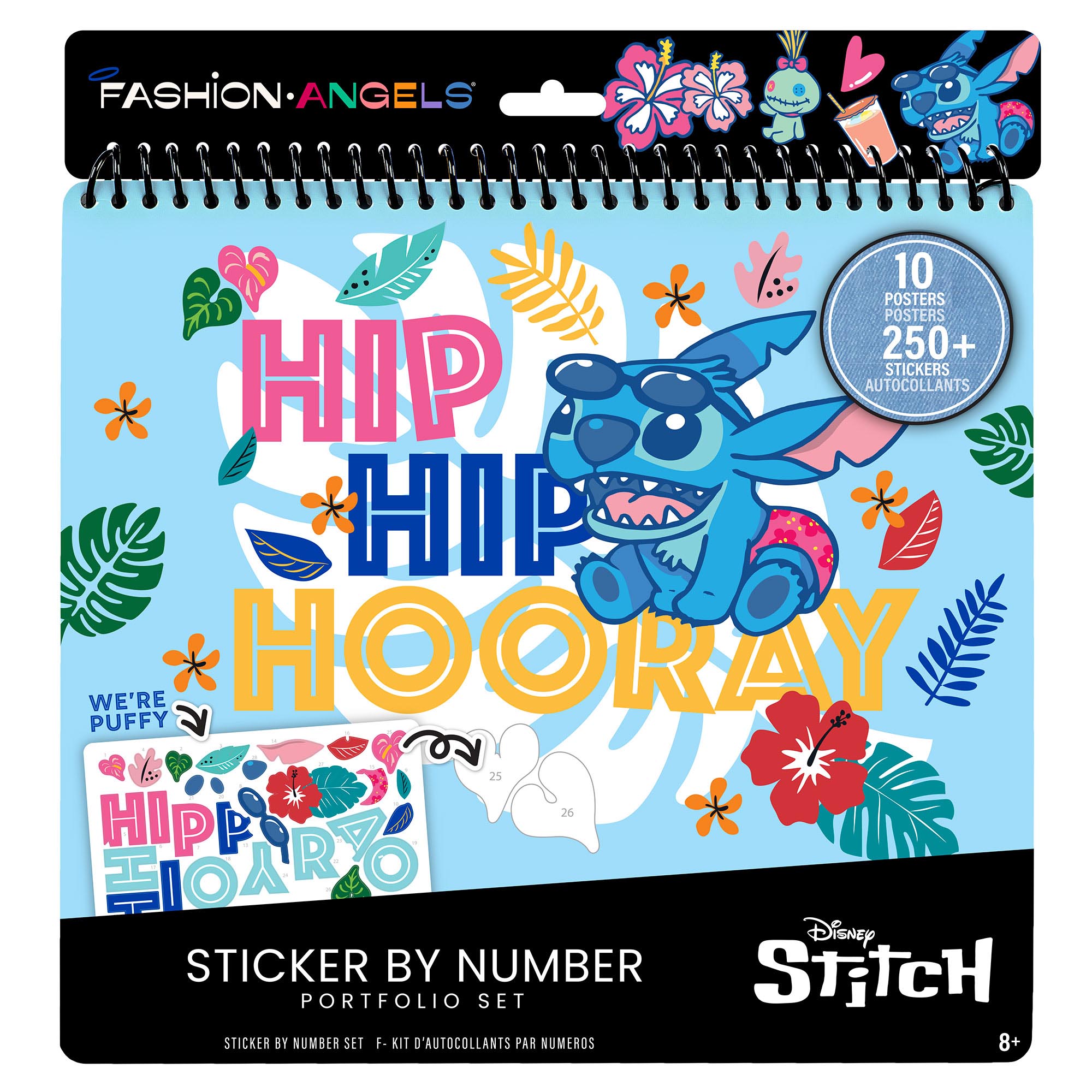 Disney Stitch Sticker By Number Portfolio Set - Creative Kids Crafts Kit