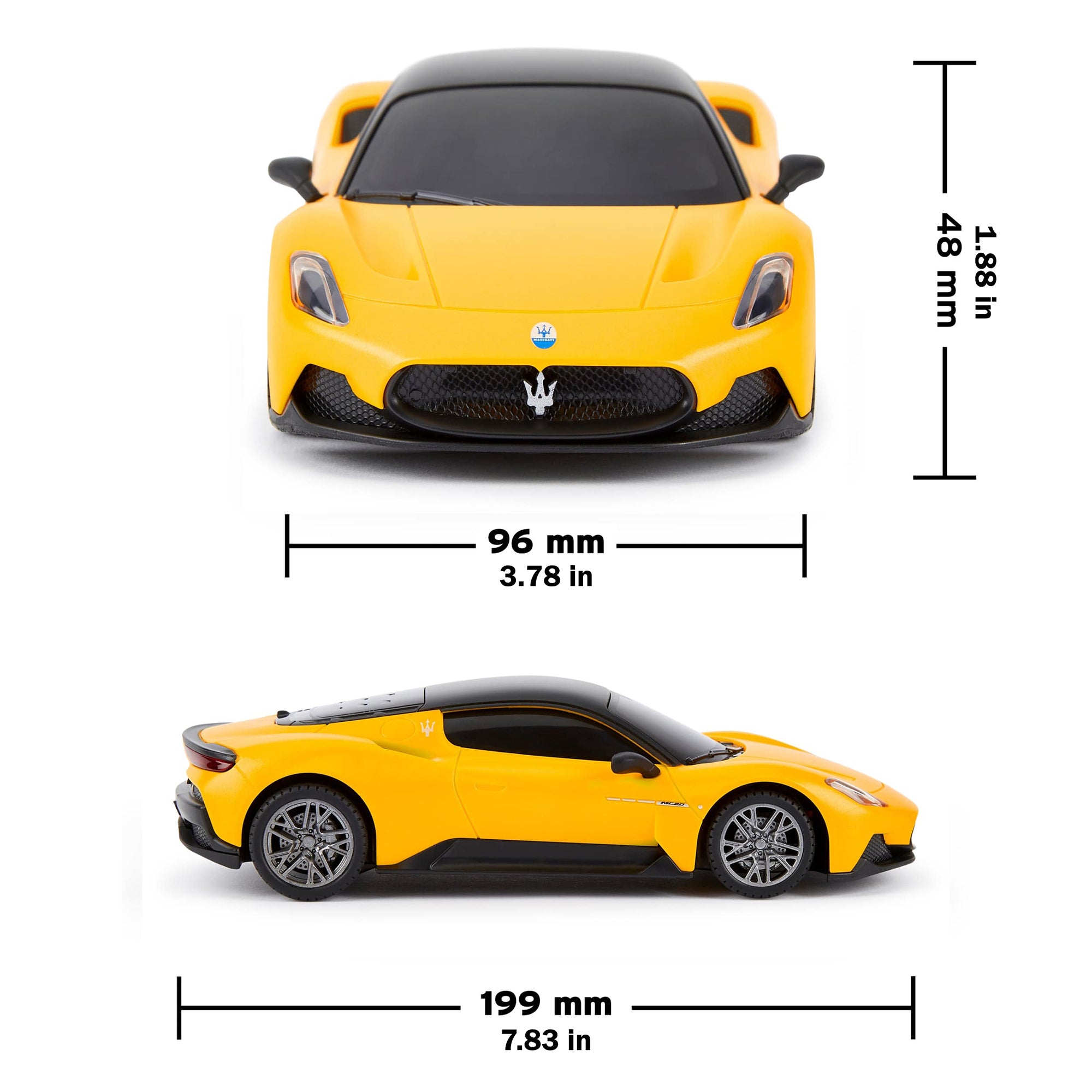 Alternative view of CMJ RC Cars: Maserati MC20 - 1:24 Scale Yellow Radio Control Sports Car with LED Headlights