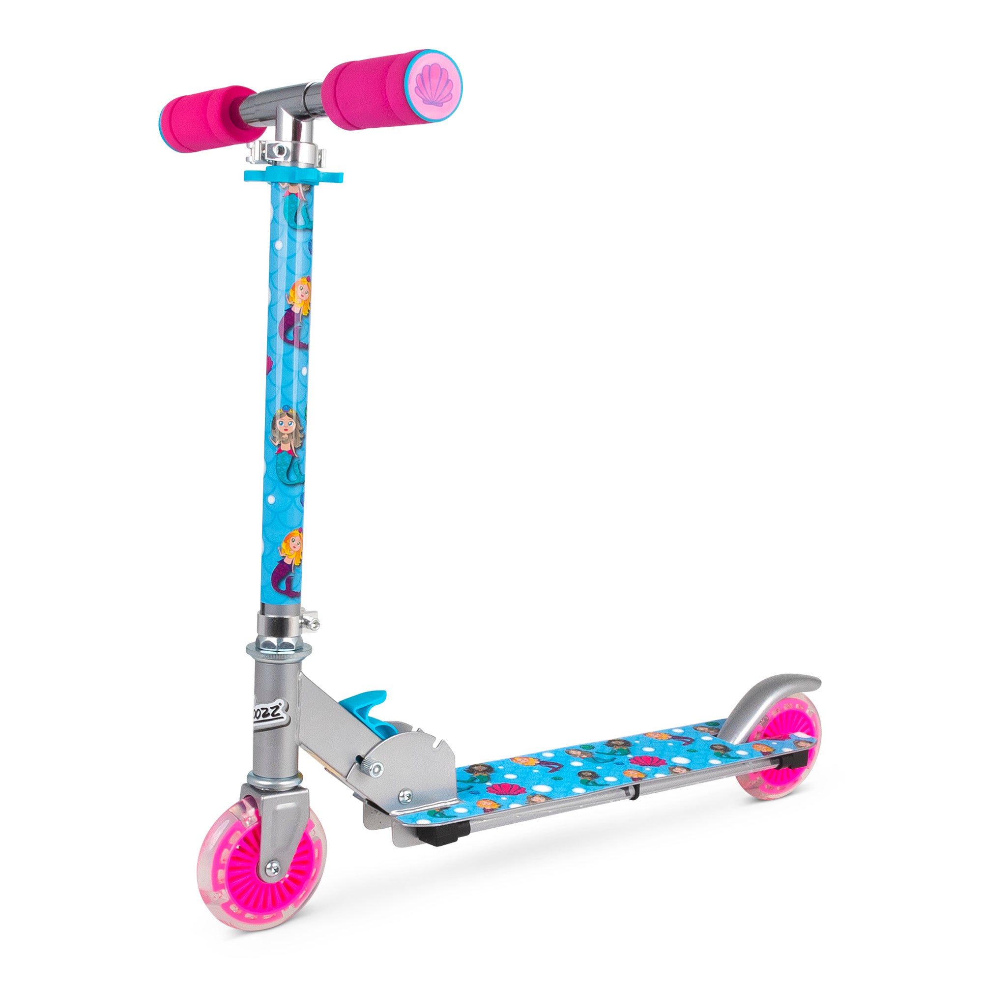 Ozbozz Flashing Mermaid Scooter with Light-Up Features