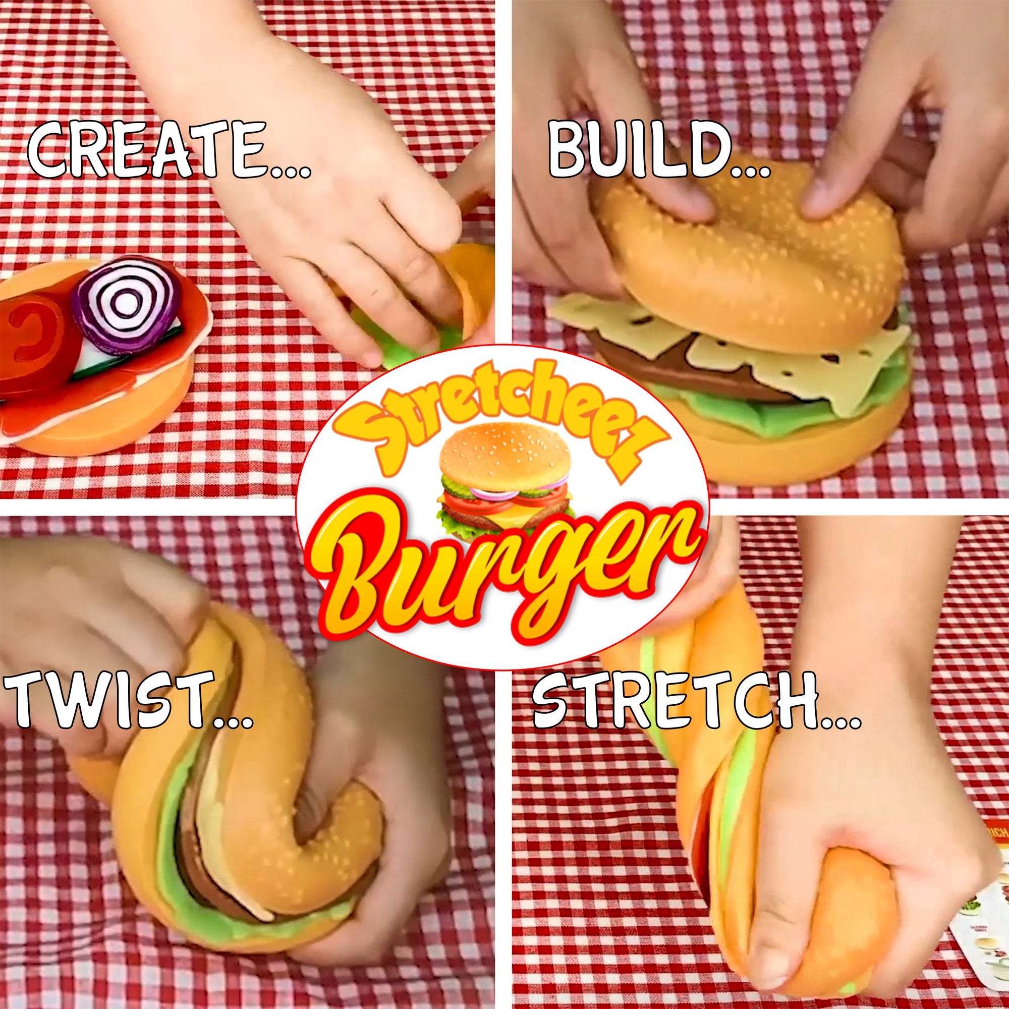 Alternative view of Stretcheez Hamburger 2pk - Stretchy Surprise Toy Food
