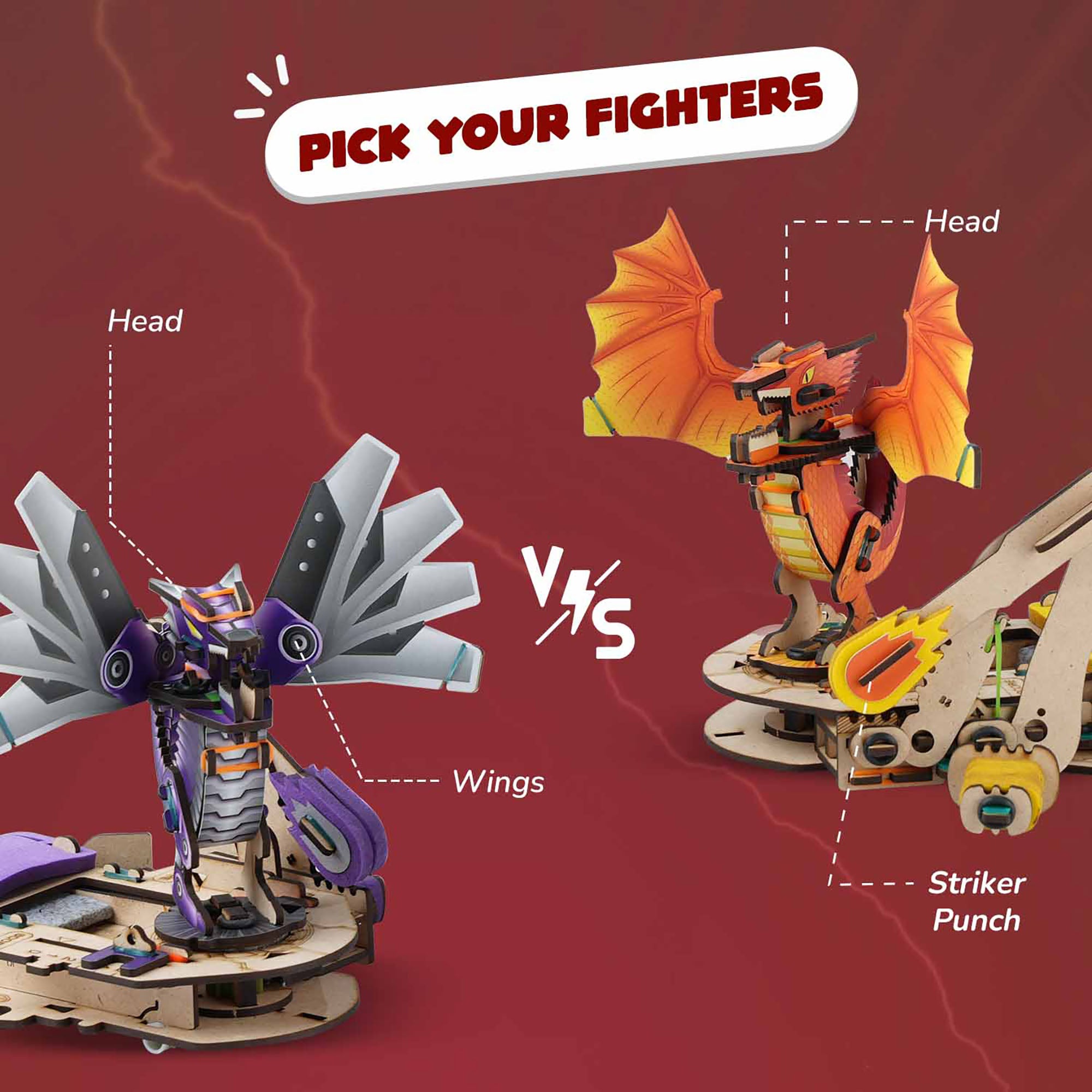 Smartivity Steam Warriors Clash Of Dragons DIY Battle Game - Image 3