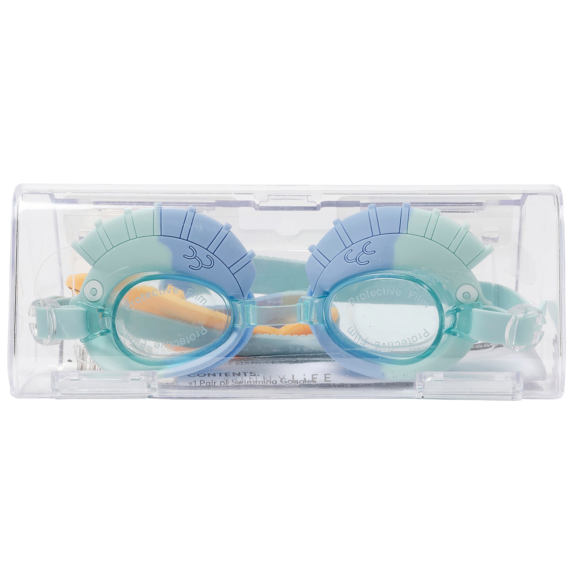 Alternative view of Sunnylife Aqua Blue Finn the Fish Kids Swim Goggles - One Size
