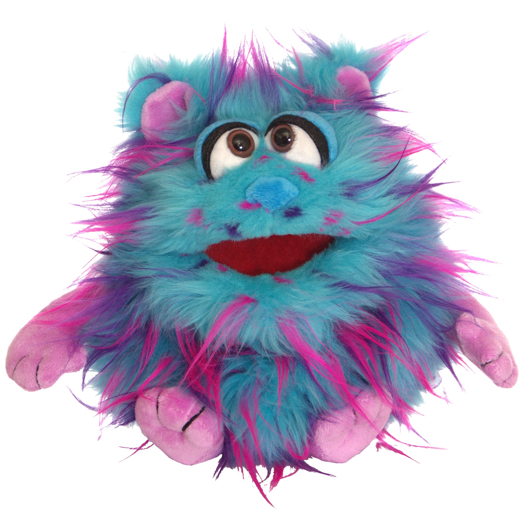 Living Puppets Handmade Beep The Blue Friendly Monster - 9" Plush Hand Puppet