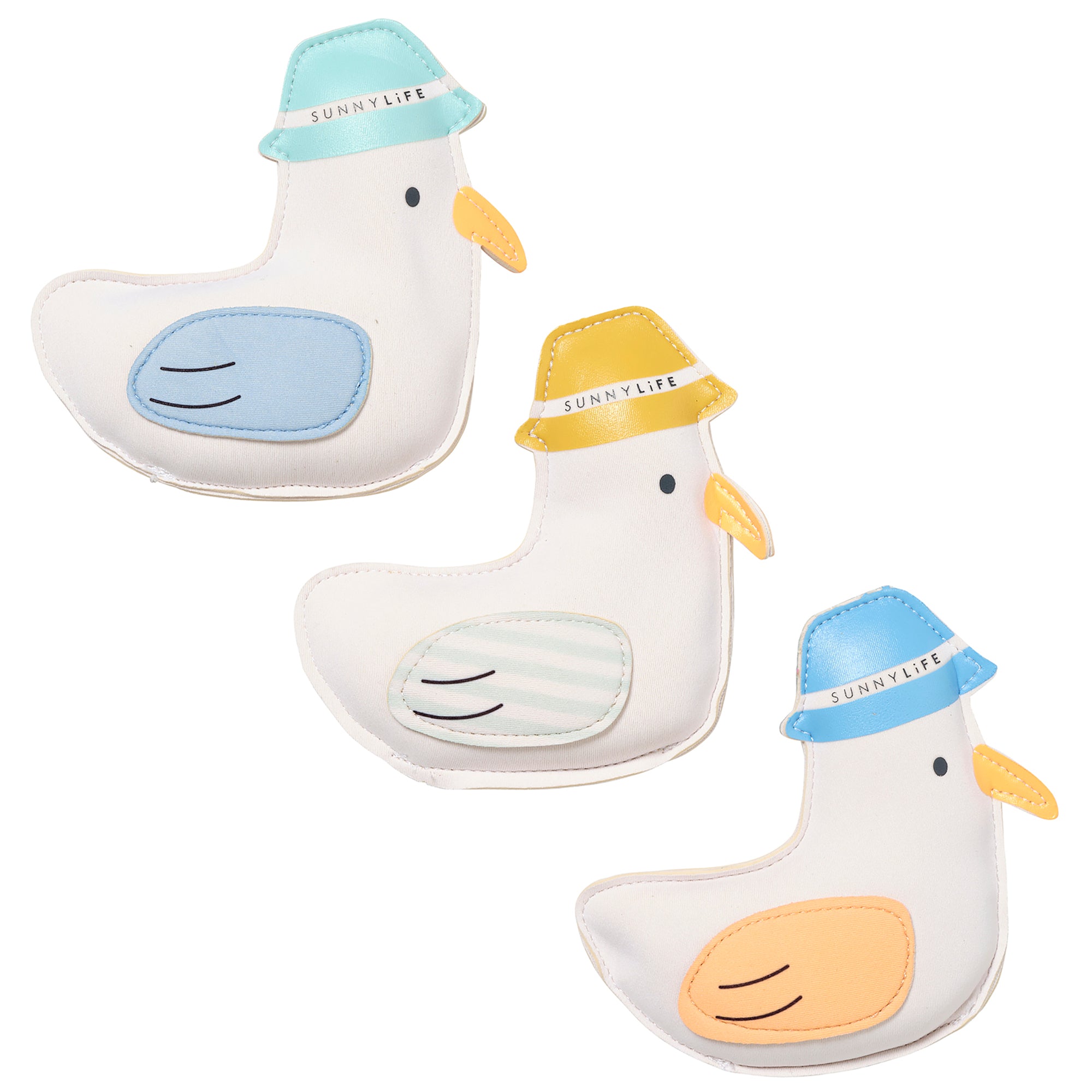 Sunnylife Dive Buddies - Sid The Seagull 3pk, Pool Toys with Colorful Hats