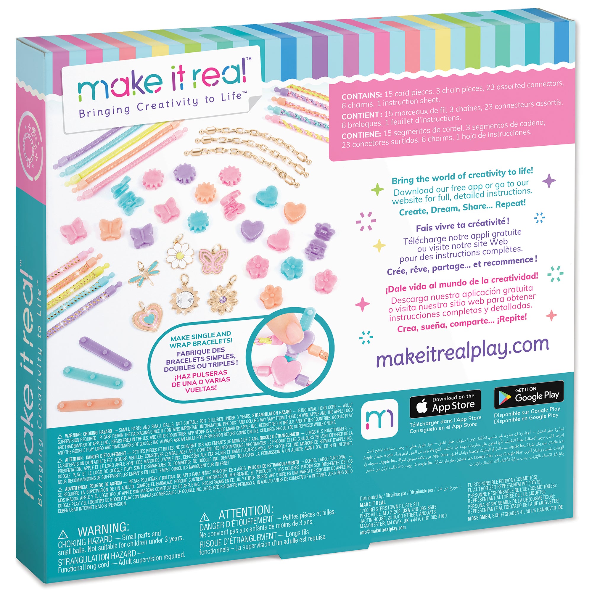 MIR Pastel Paradise Jewelry Kit - Bracelet & Necklace Crafting Set