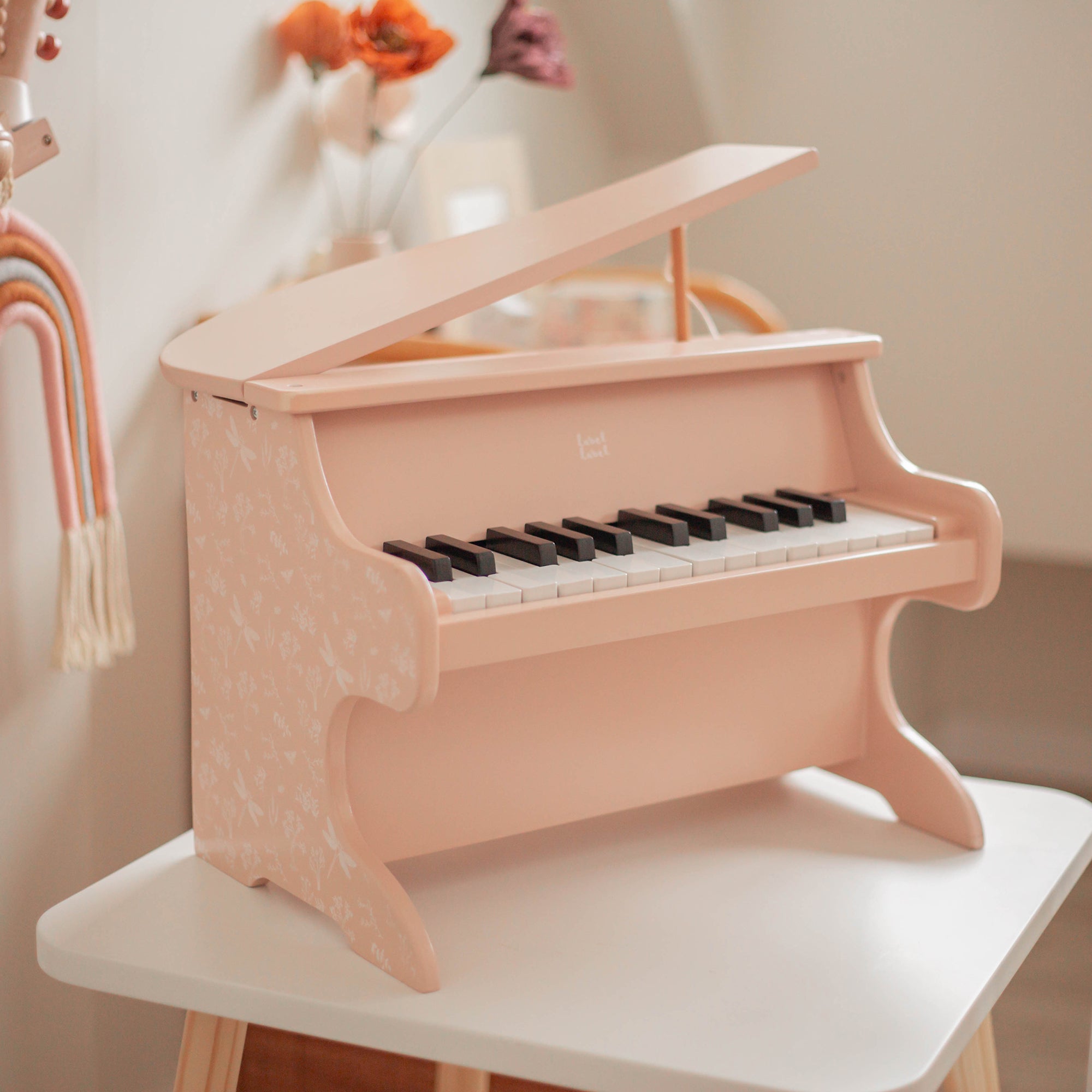 Wooden Piano: Pink & Playful Drawings