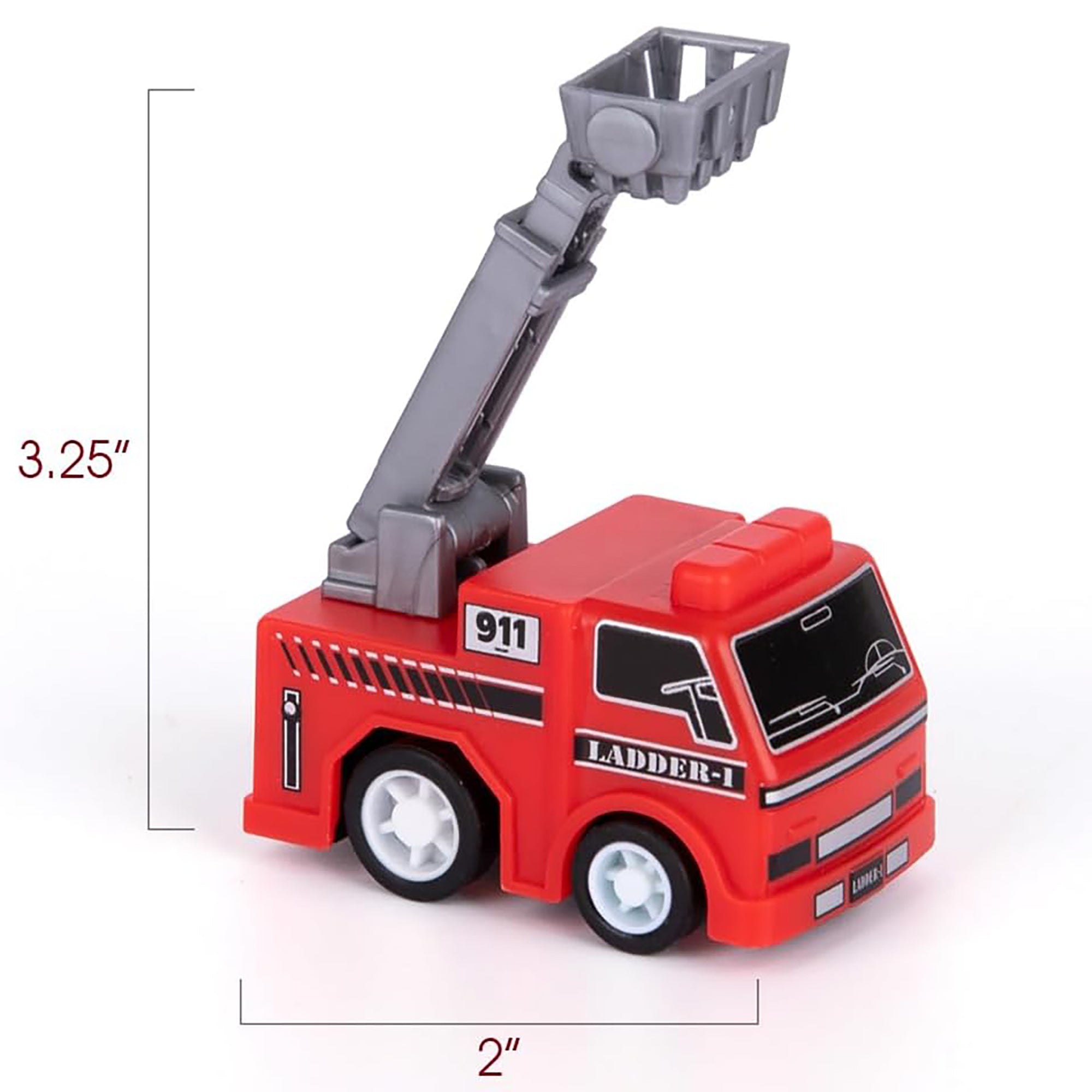 Alternative view of 24pc Mini Fire Truck Pullback Playset