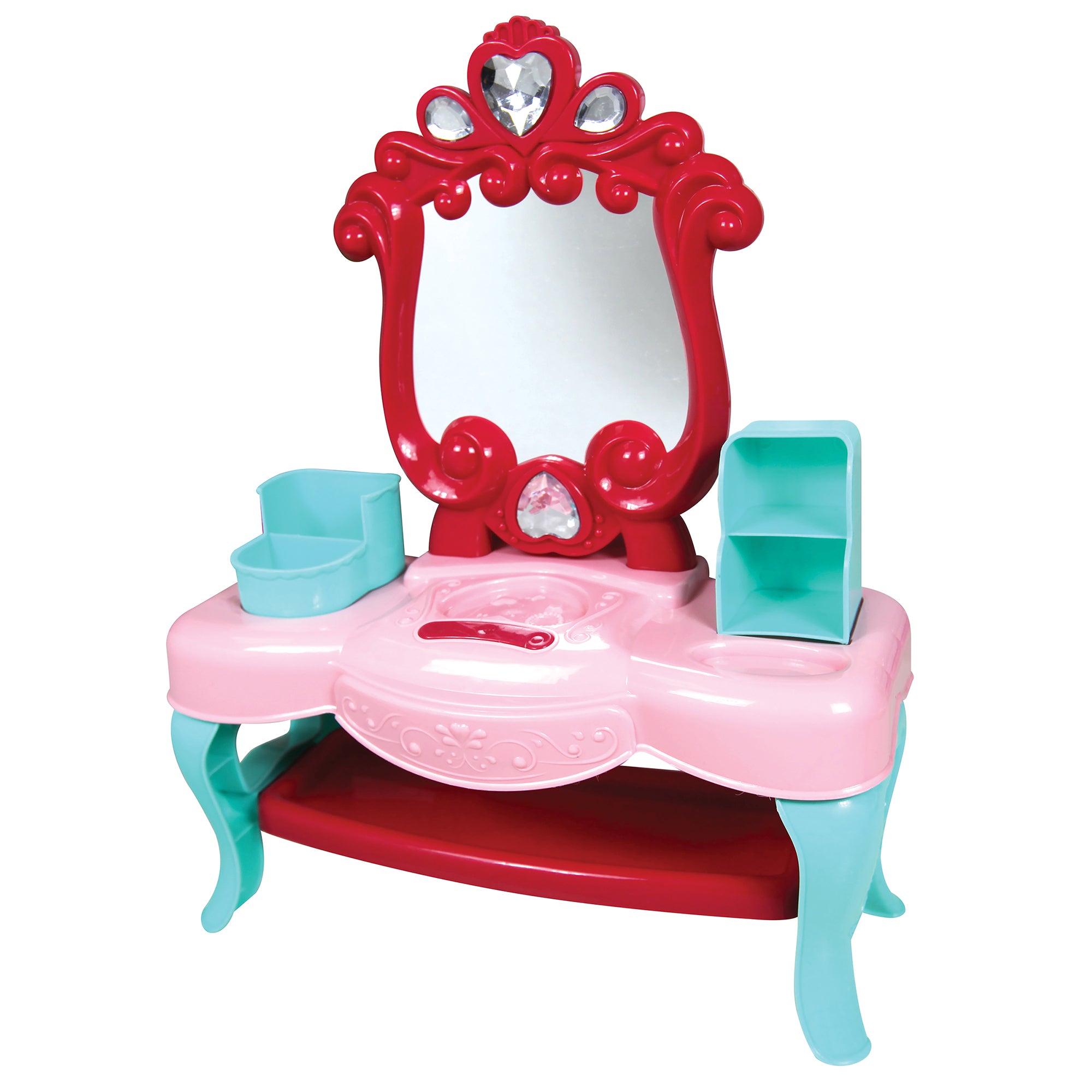 Charming Playtime Makeup Table Set with 8" Toddler Doll, Pink