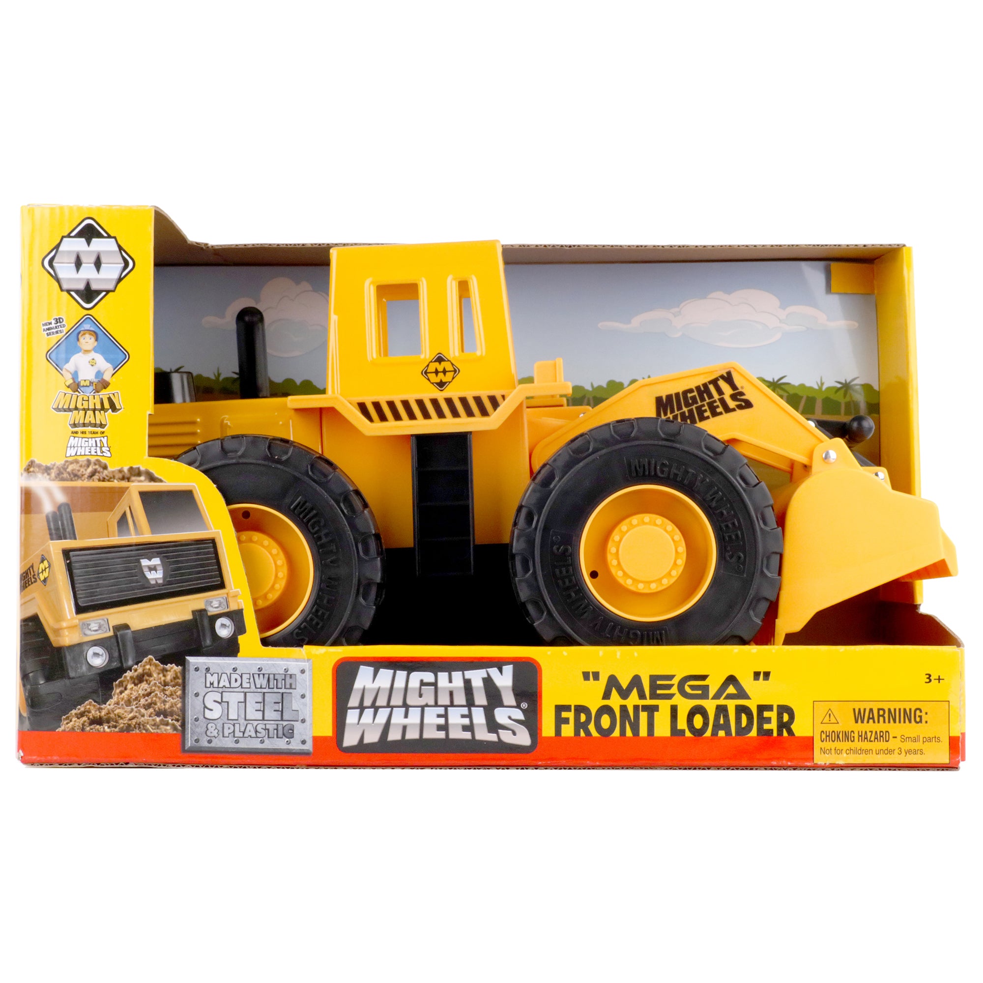 Mighty Wheels 16" Mega Front Loader - Lever Operated, Durable Construction Toy