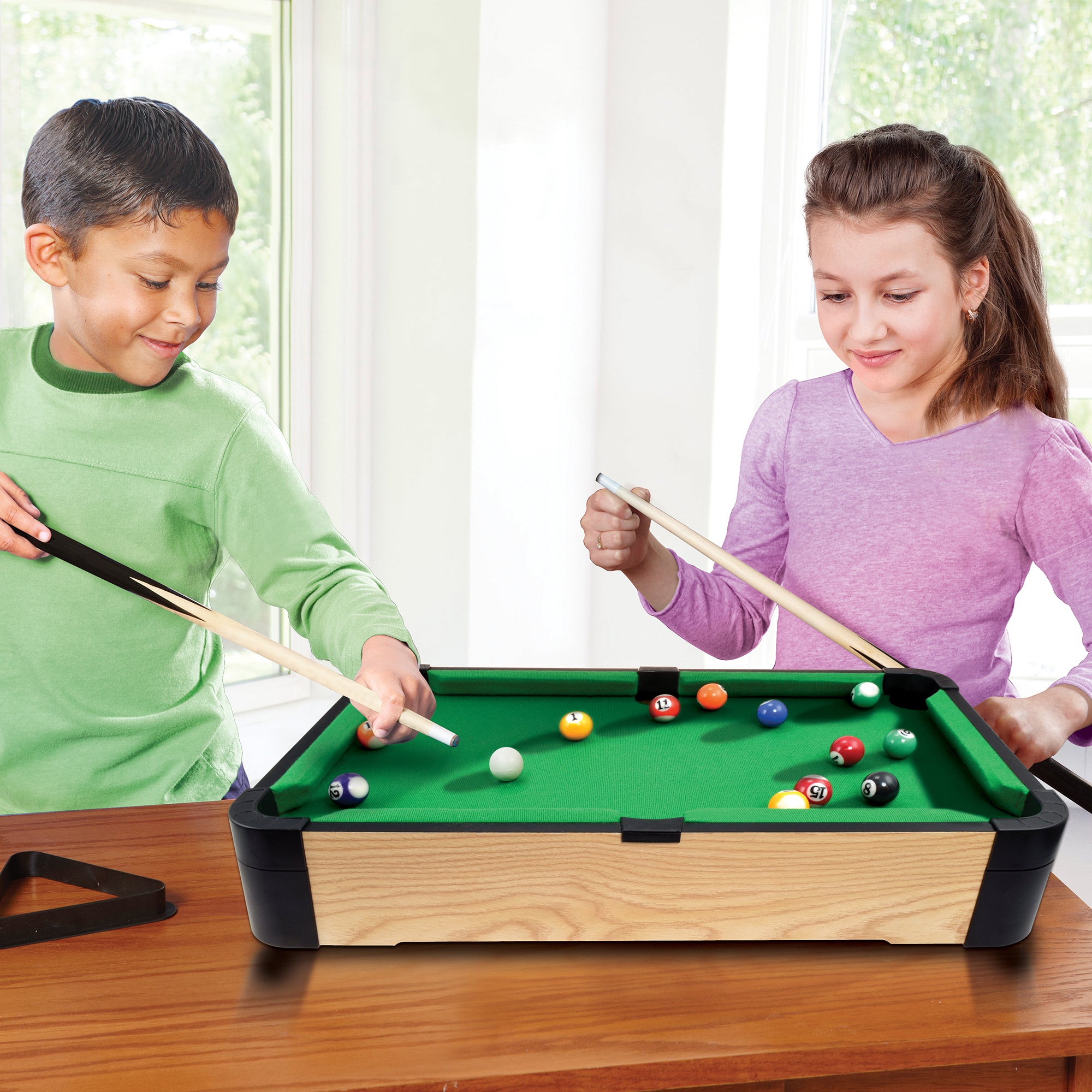 Mini Tabletop Pool Set - Classic 20-inch Billiards Game - Image 3