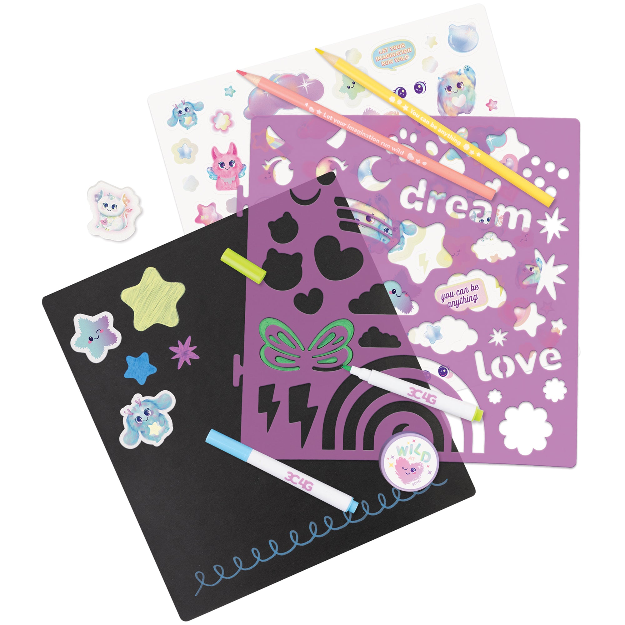 3C4G Imagination Land Chalkboard Travel Art Set - Tween Girls 6+ - Image 4