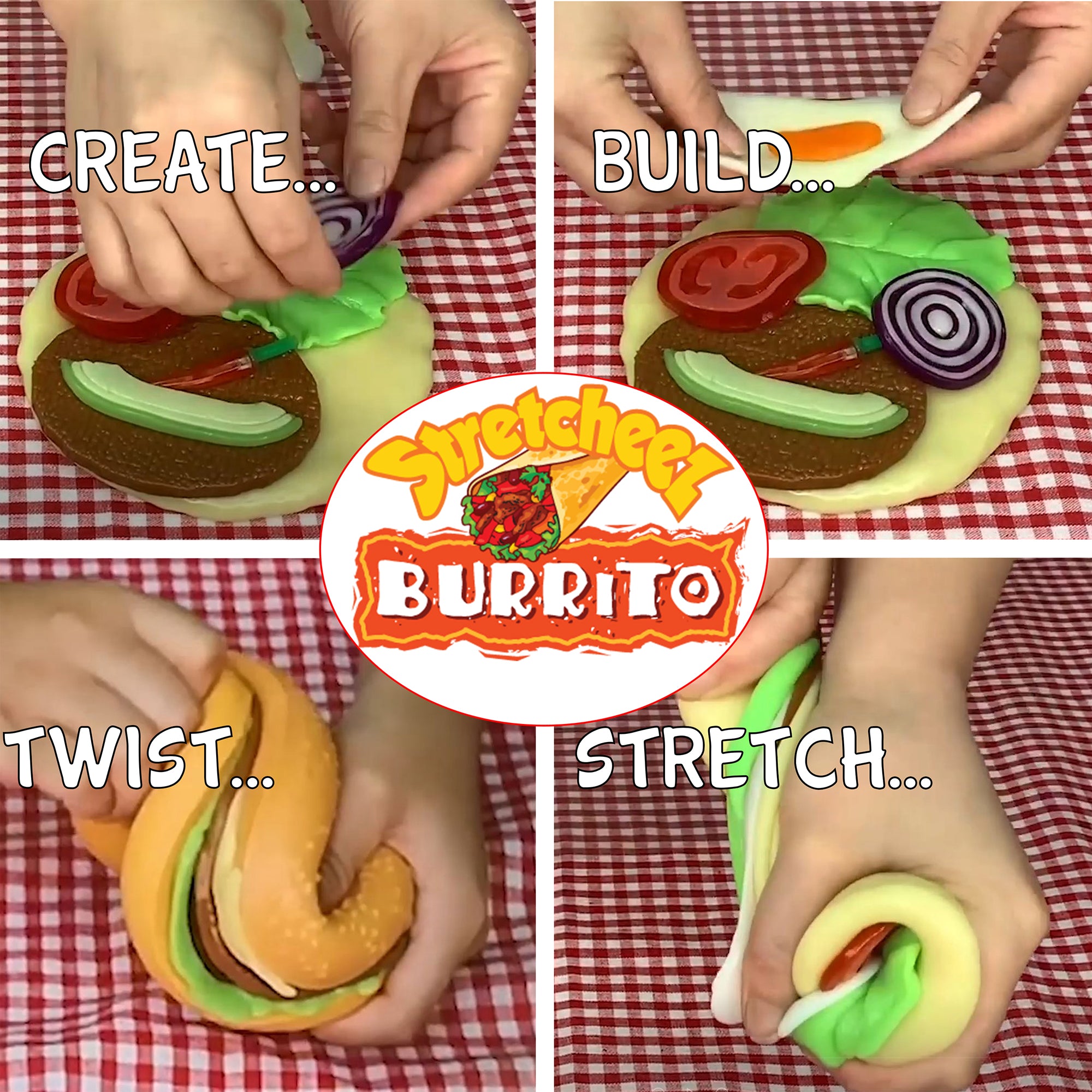 Alternative view of Stretcheez Burrito - Surprise Toppings Stretchy Toy Food Set, Roleplay Age 3+