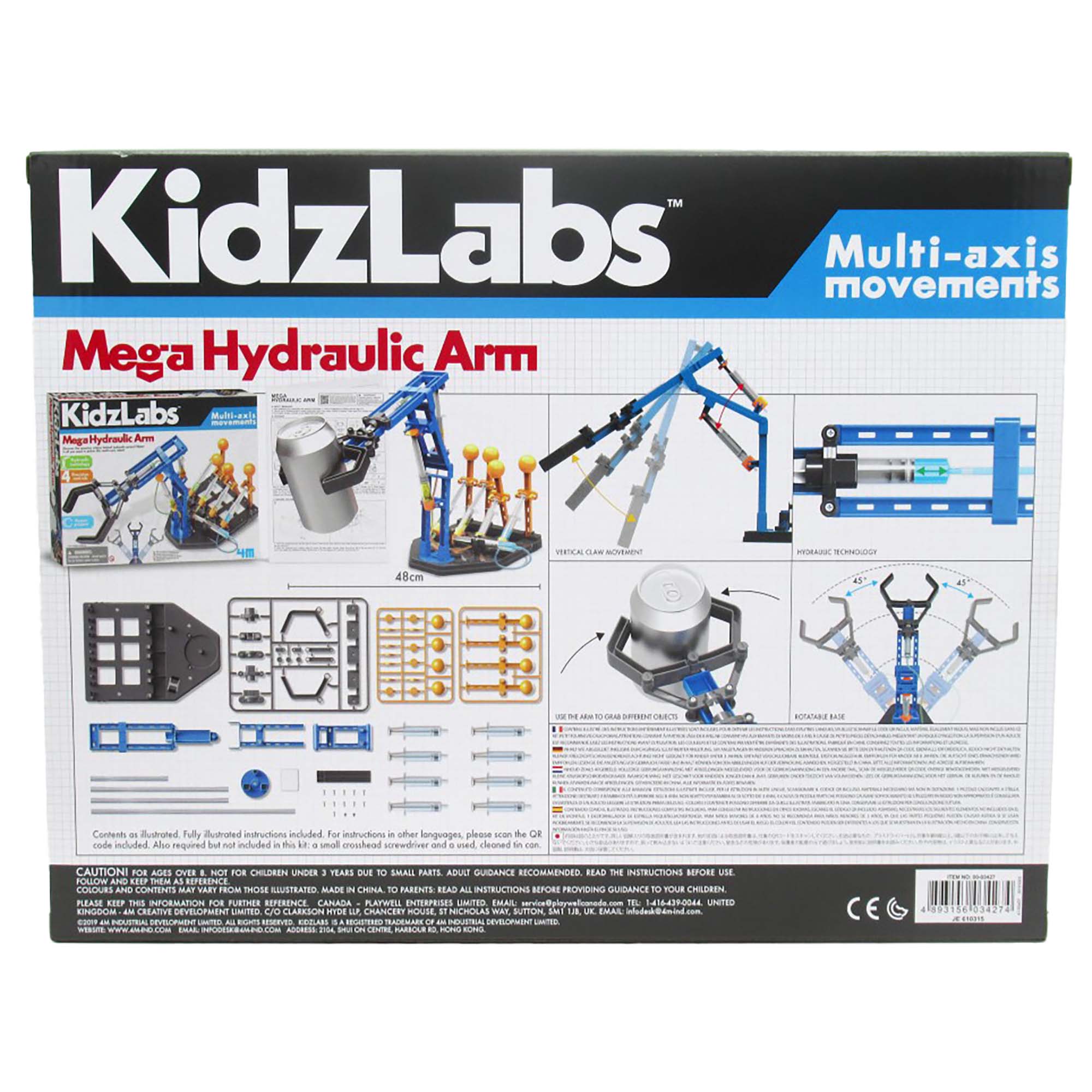Alternative view of KidzLabs Mega Hydraulic Arm Engineering Science Kit