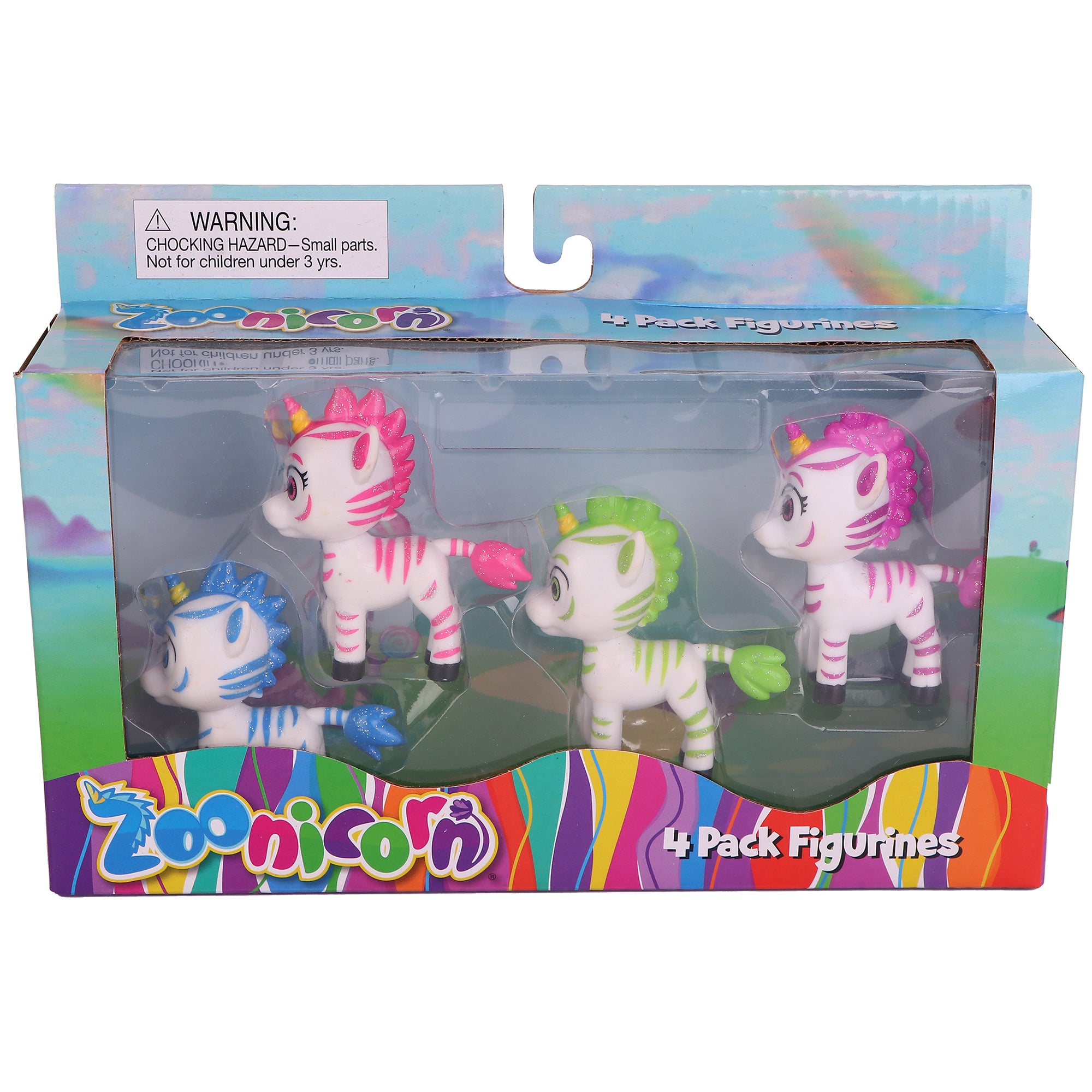 Alternative view of Zoonicorn Mini Figurine Set, 4-Pack 2.75 Inch - Aliel, Ene, Promi, Valeo - Kids 3+