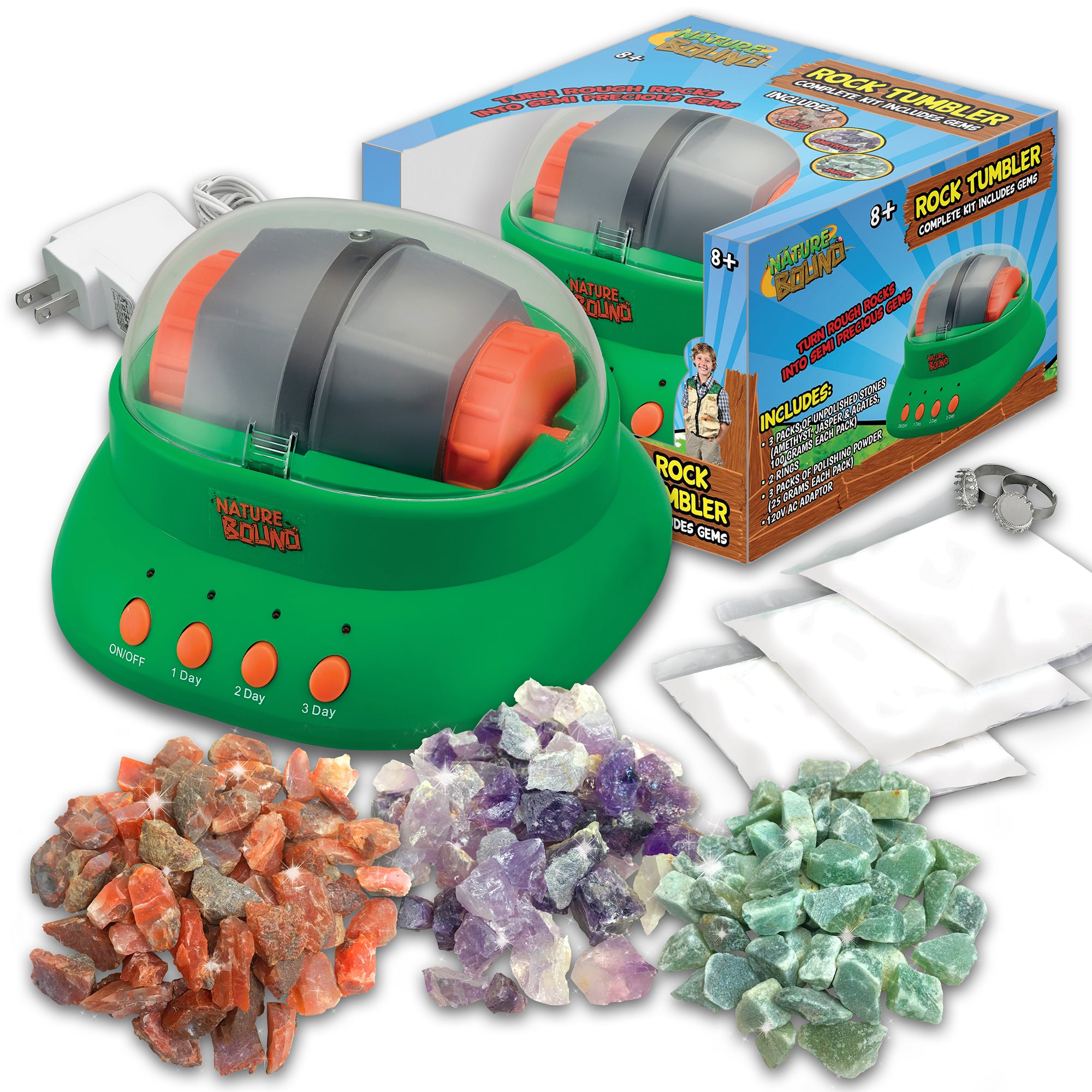 Nature Bound Rock Tumbler Kit - Gemstone Magic for Kids 8+