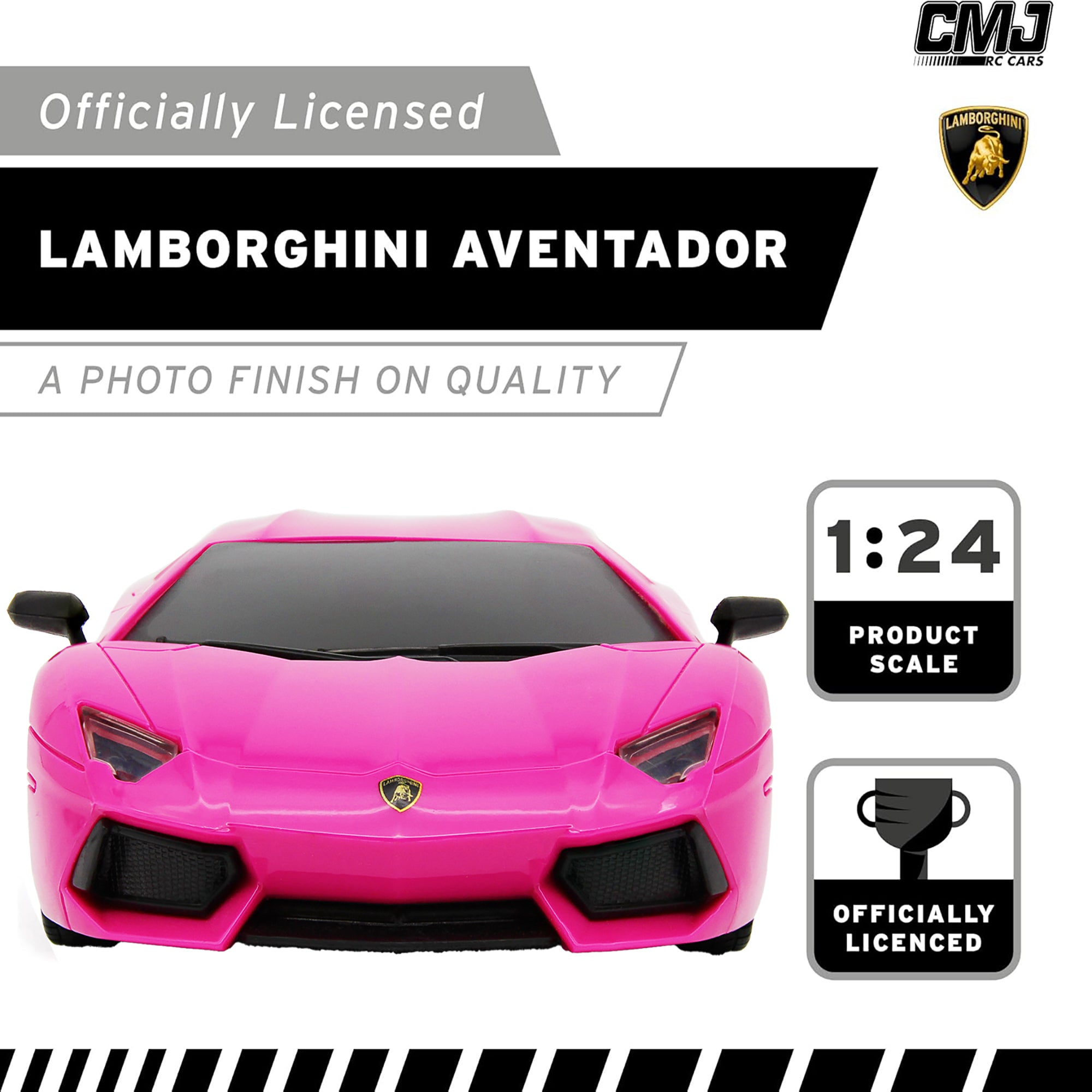 CMJ RC Cars Radio Control Lamborghini LP700-4 - Pink - 1:24 Scale with 2.4GHz and LED Headlights - Image 5