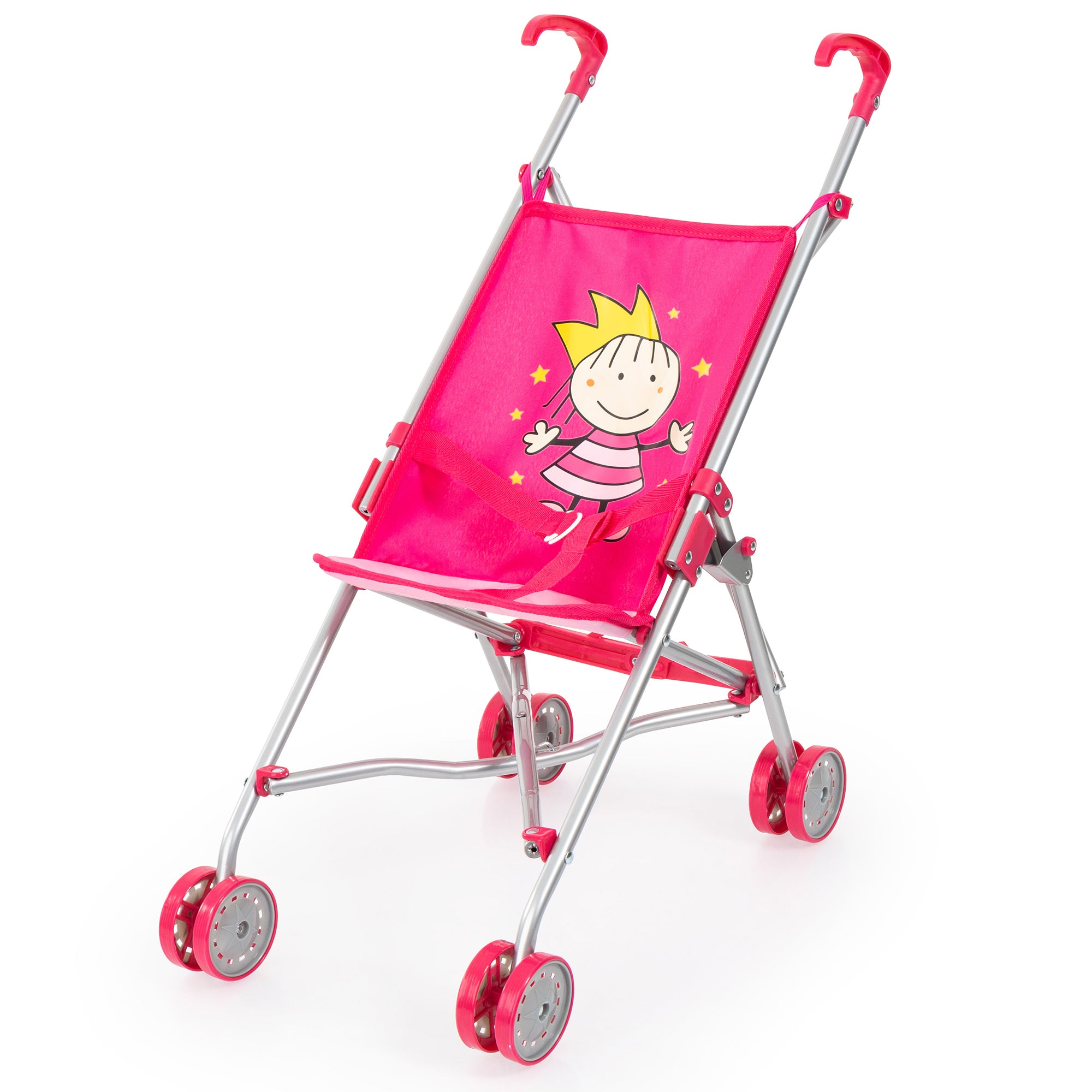Bayer Design Princess Doll Buggy - Hot Pink, For Dolls Up To 18"