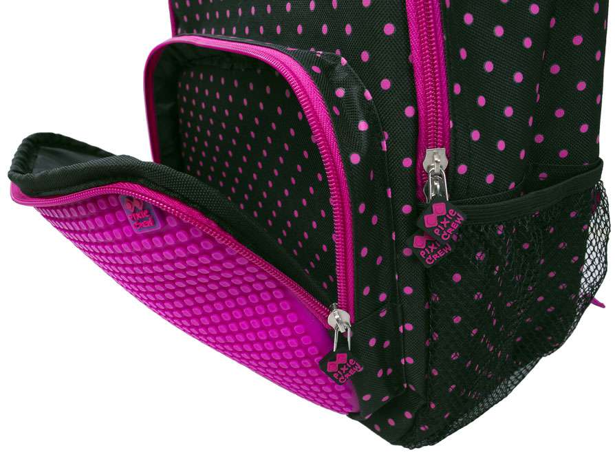 Alternative view of Pixie Crew Creative Backpack - Black/Fuchsia with Silicone Panel