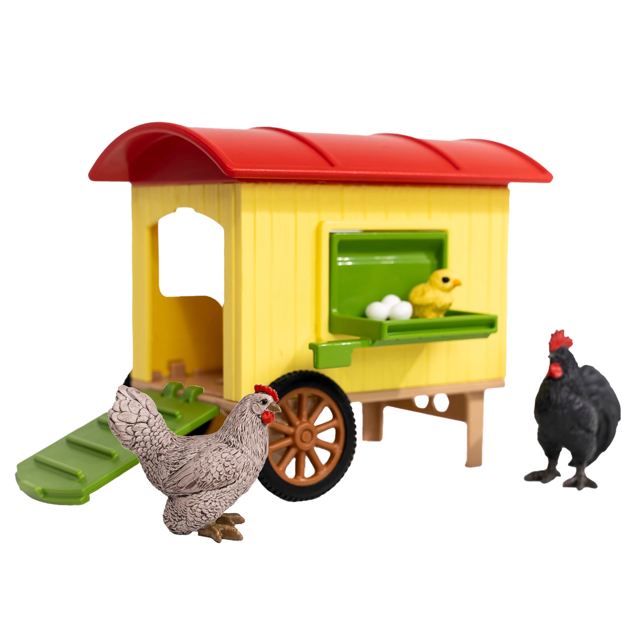 Schleich Farm World Mobile Chicken Coop 6pc Toy Playset