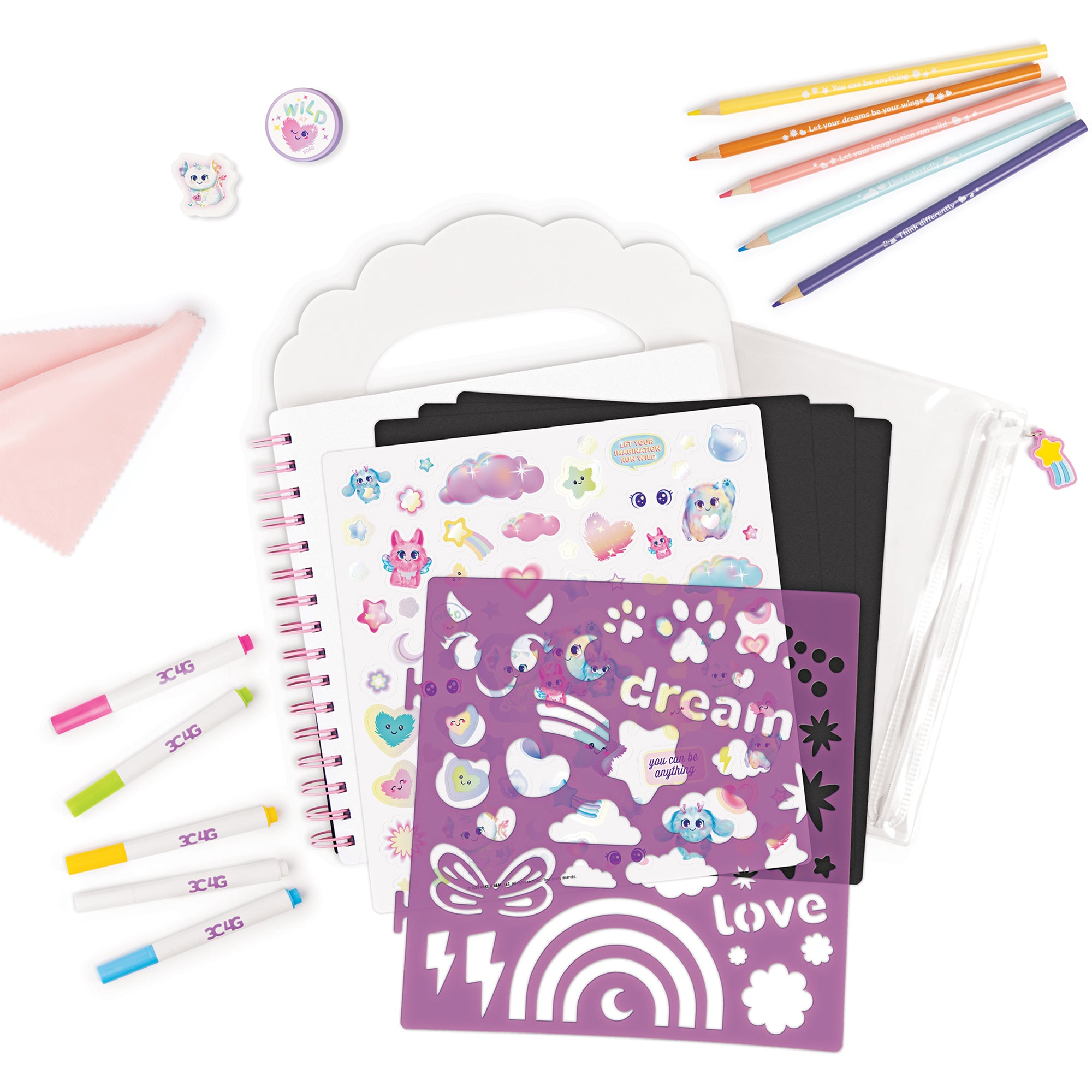 Alternative view of 3C4G Imagination Land Chalkboard Travel Art Set - Tween Girls 6+