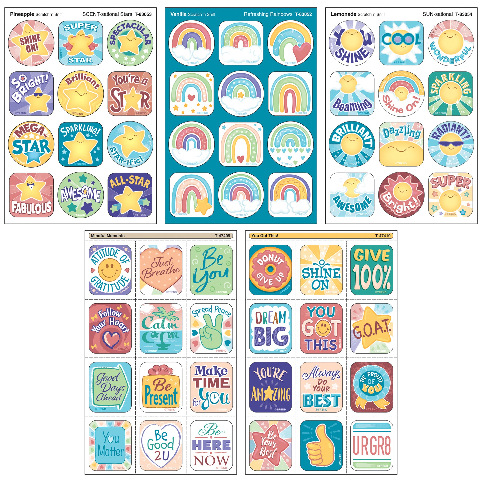 TREND Scratch 'N Sniff Be Your Best – Scented Stickers 120ct Motivation Pack - Image 3