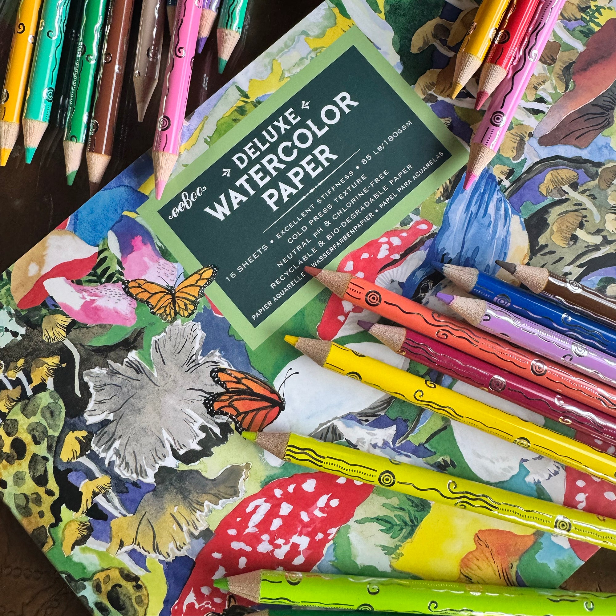 Piece&Love Mushroom Watercolor Pad - Artistic Exploration - Image 3