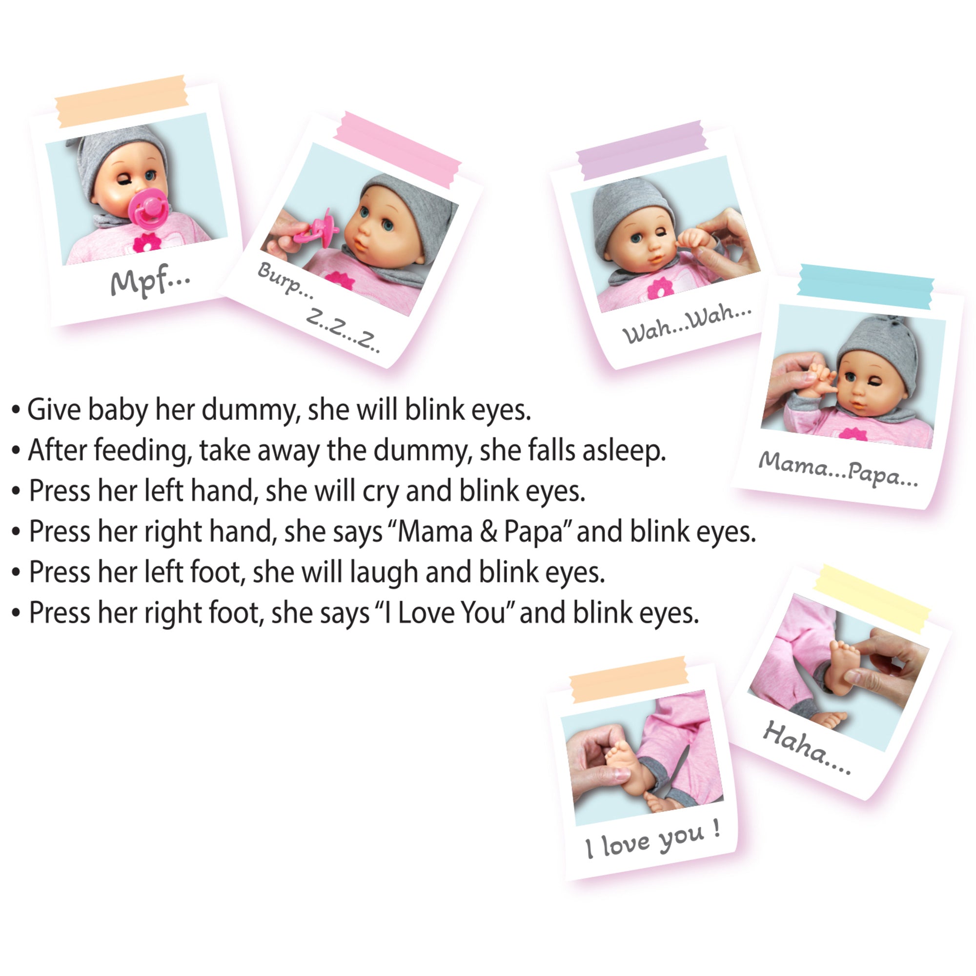 Alternative view of Lissi 16-inch Interactive Baby Doll Cecilia - Pink Kitty Outfit