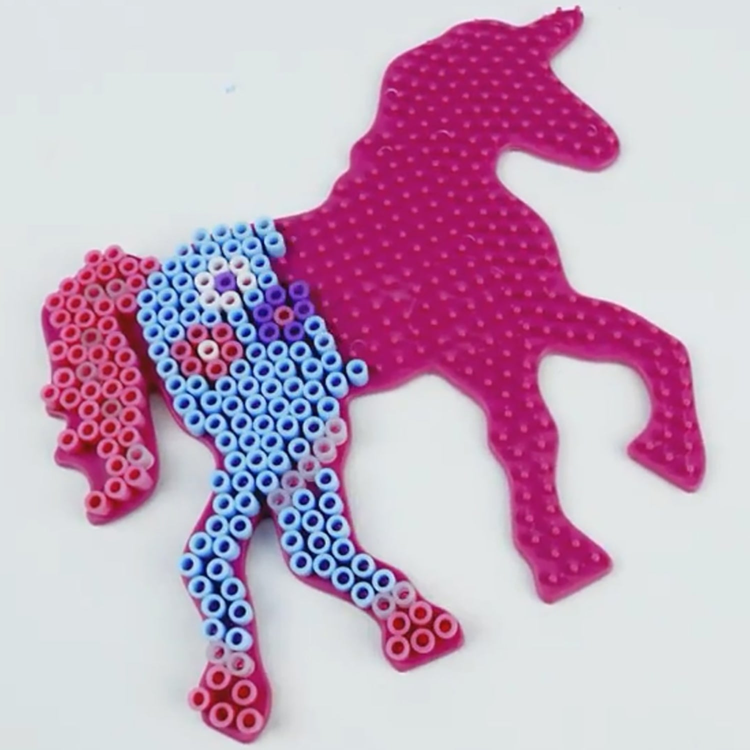 SES Creative Beedz Fantasy Horses DIY Unicorn Craft Kit - 1200 Fusible Iron-On Beads, Glow-In-The-Dark - Image 5