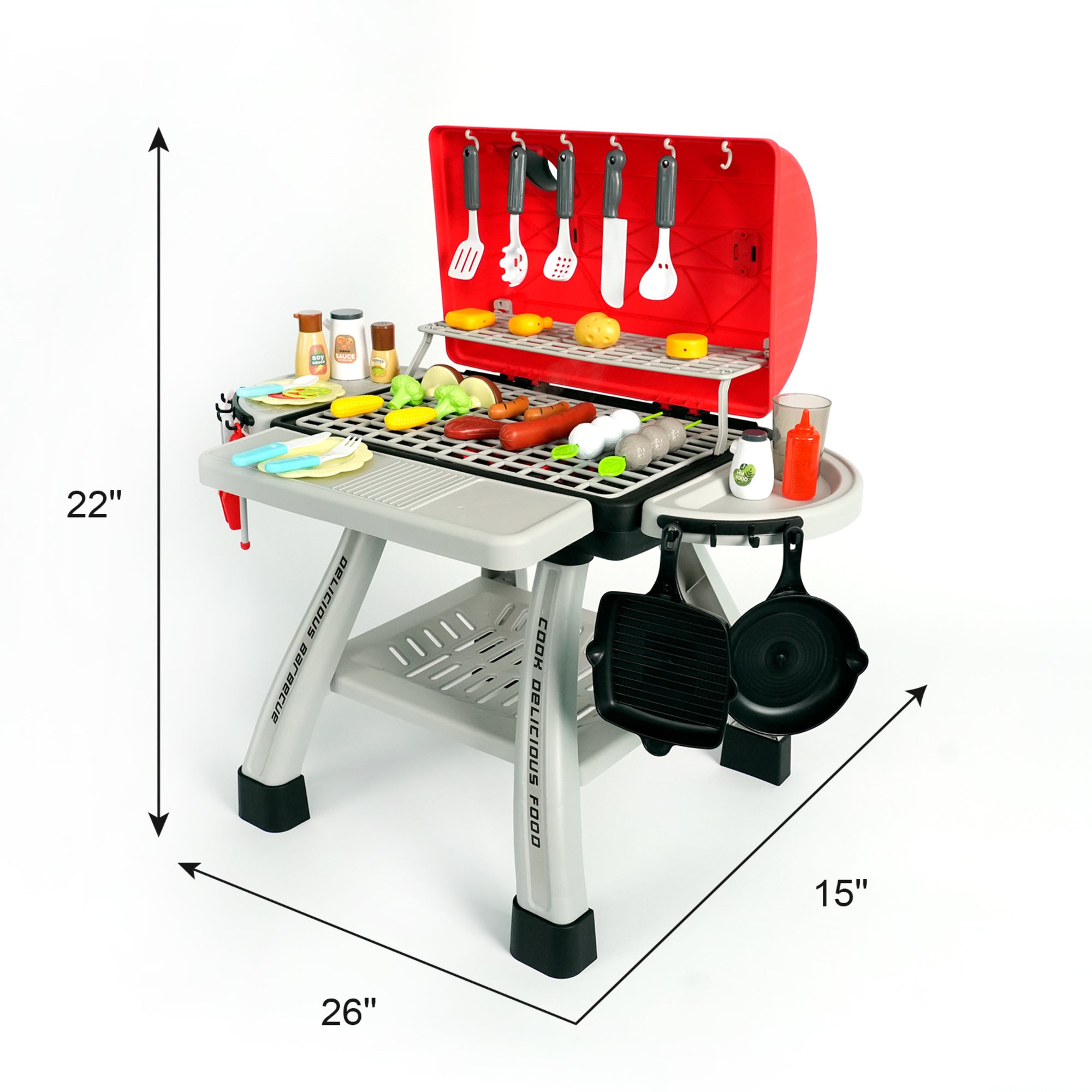 Alternative view of Easy Playhouse BBQ Grill Toy Playset - Realistic Effects
